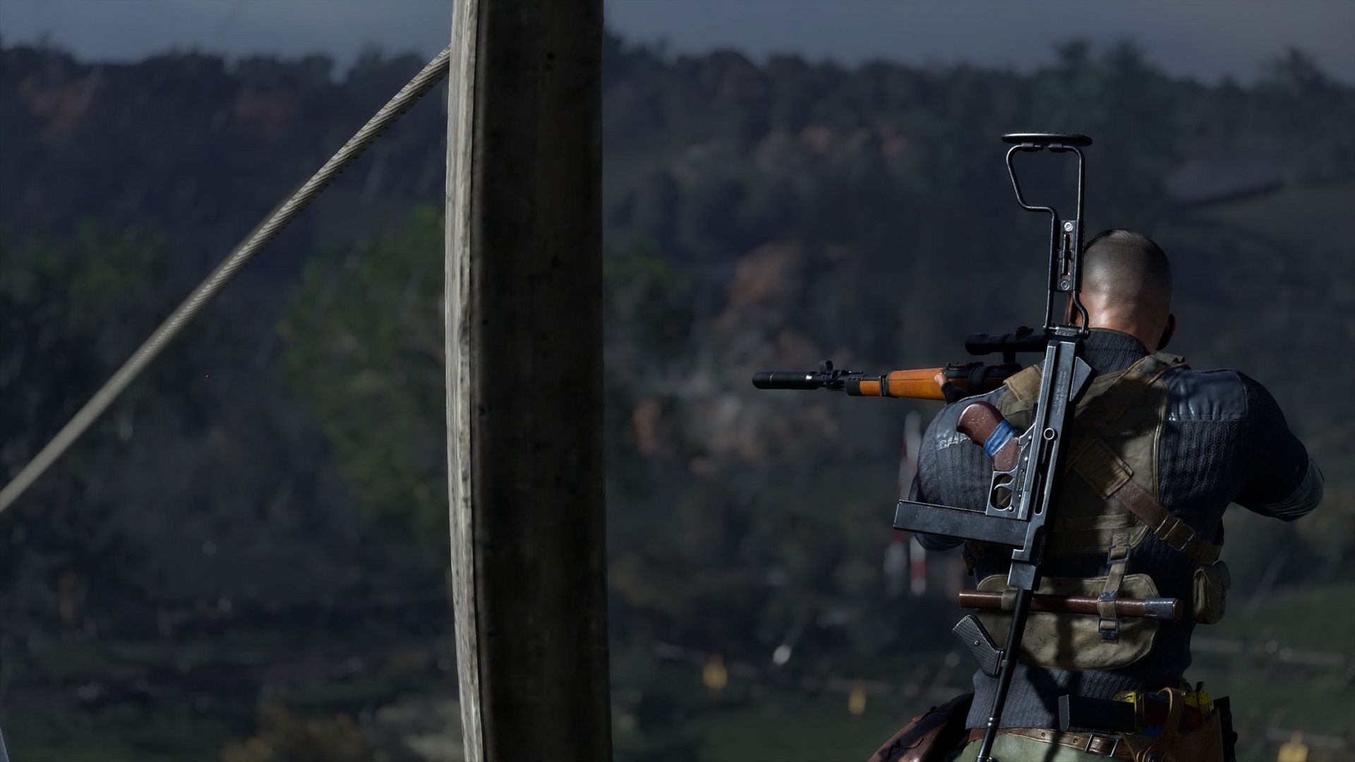 Sniper Elite 5 - strzał z platformy
