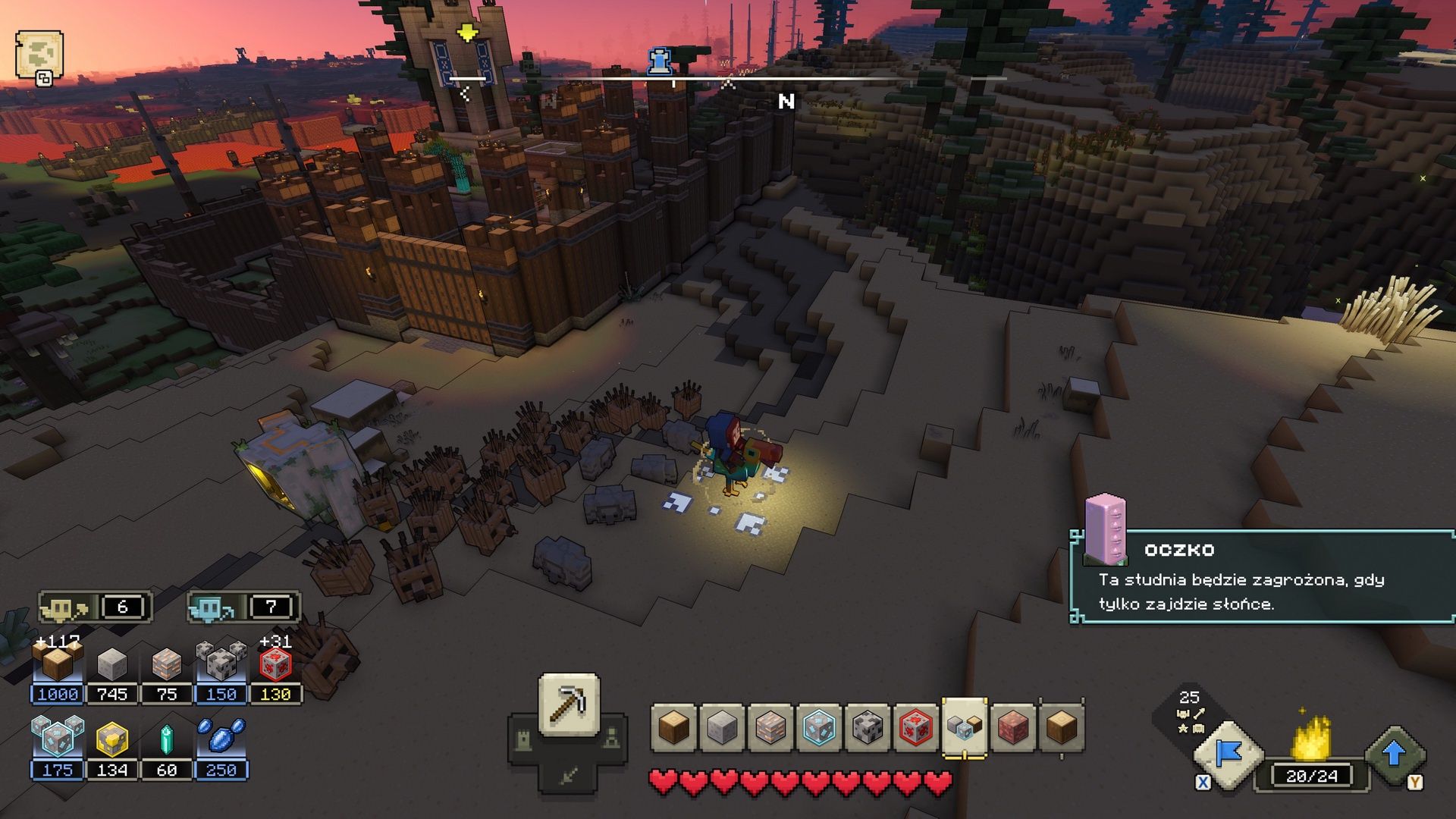 Minecraft Legends - obrona bazy