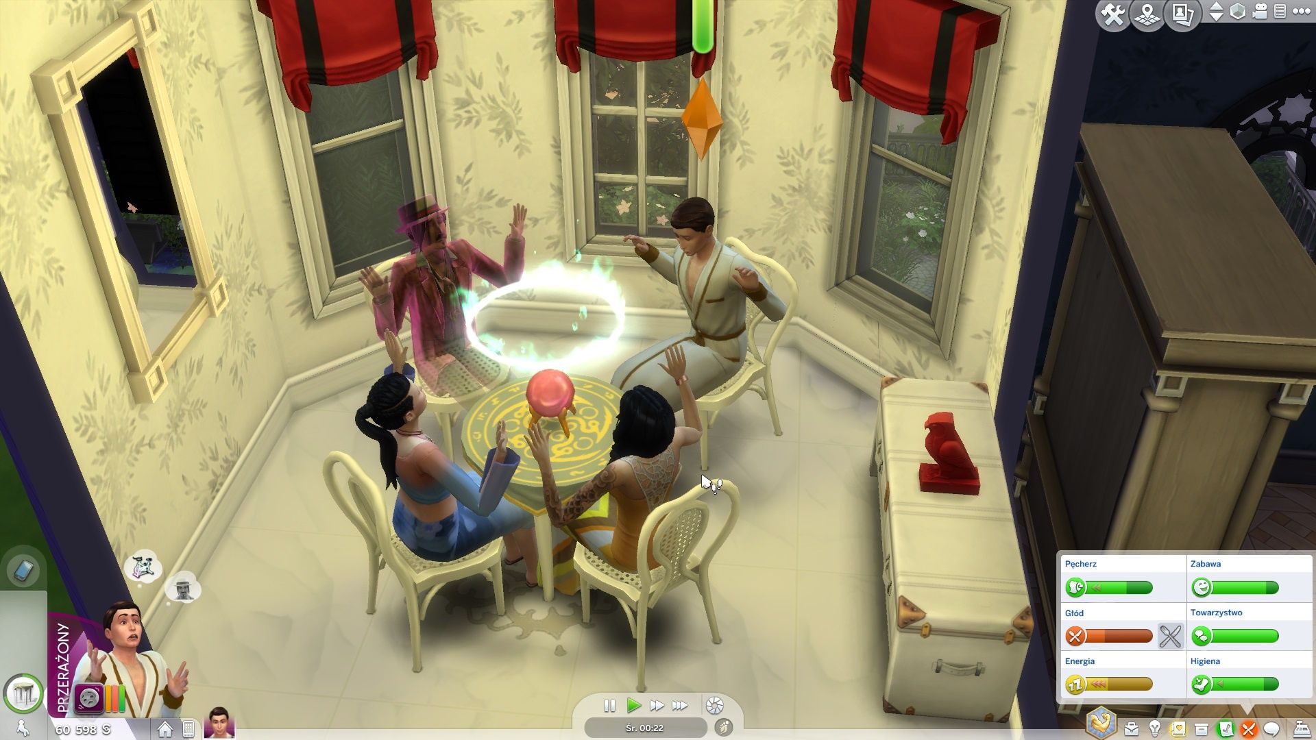 The Sims 4 Zjawiska Paranormalne seans spirytystyczny