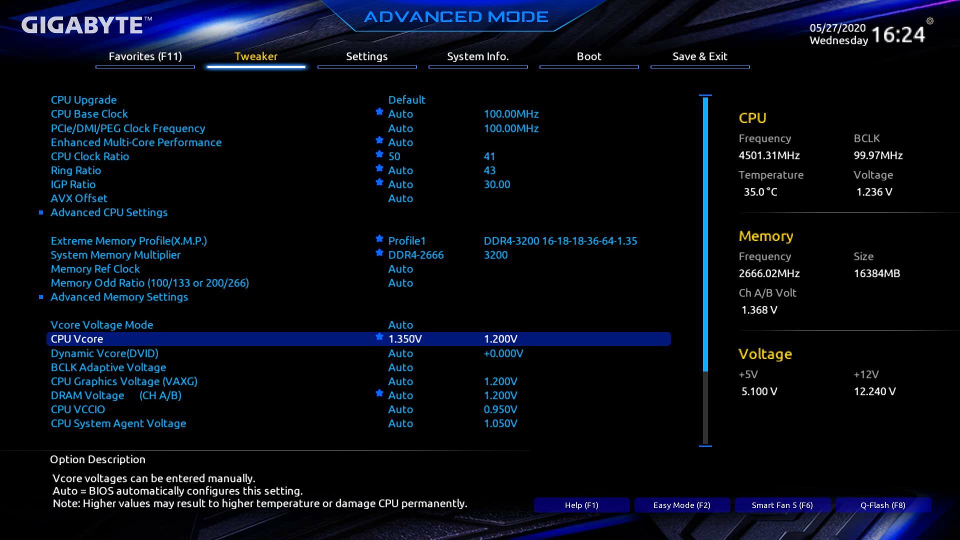 Intel Core i5-10600K - podkręcanie UEFI