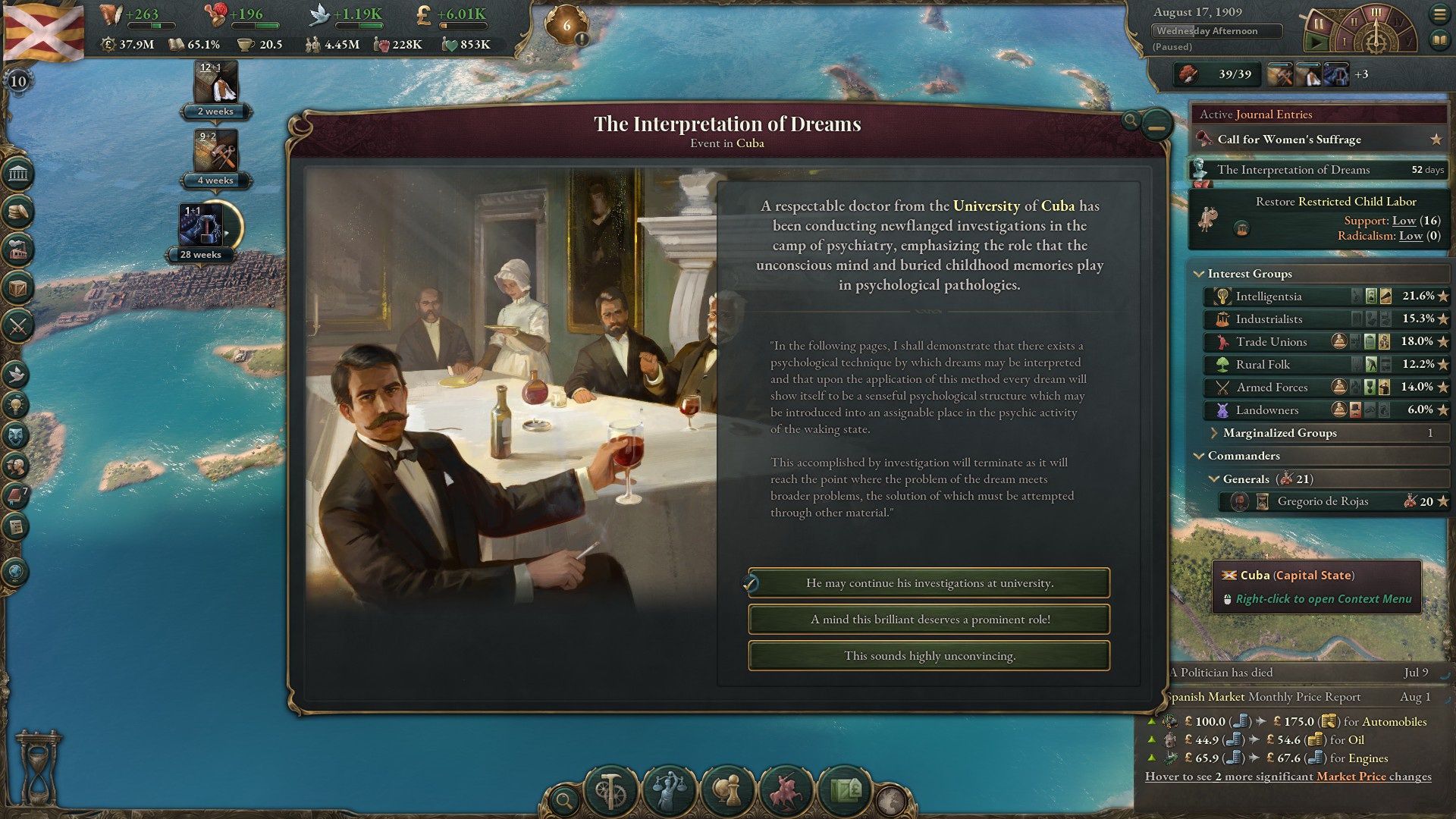 Victoria 3 - interpretacja snów