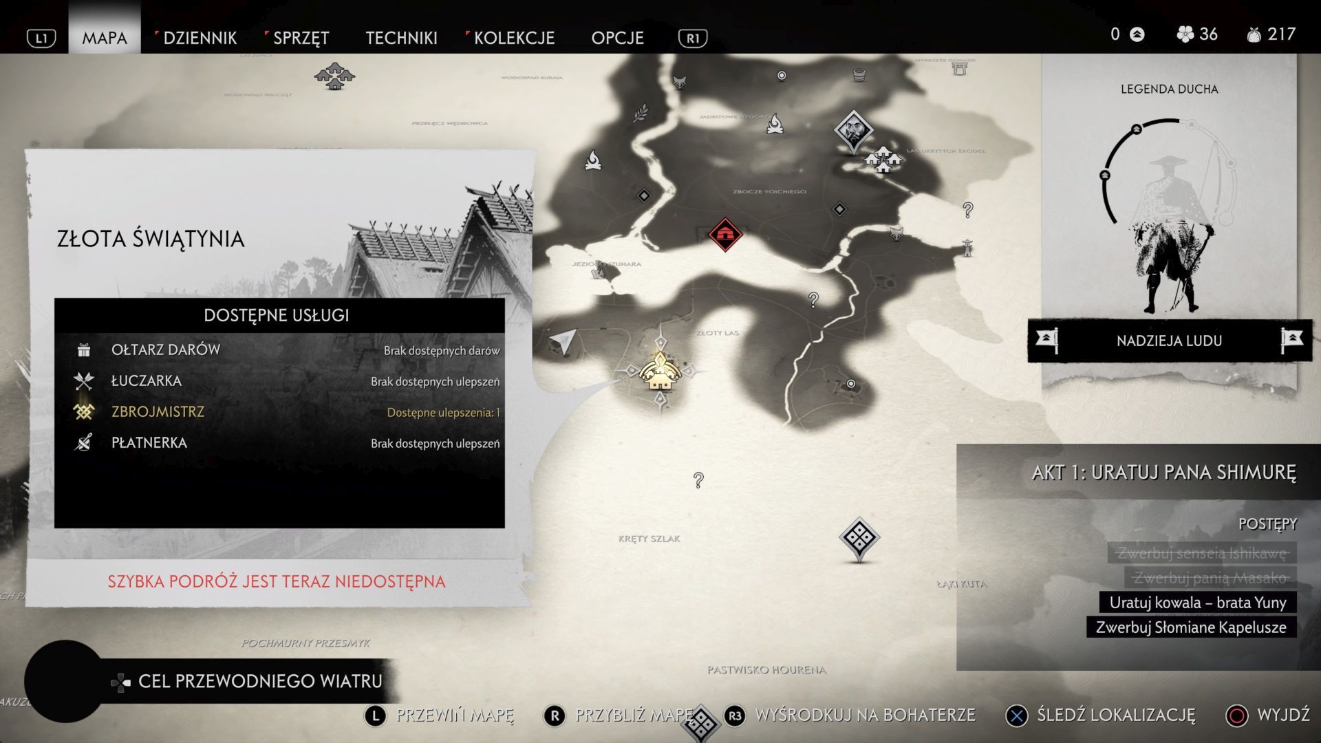 Ghost of Tsushima - mapa