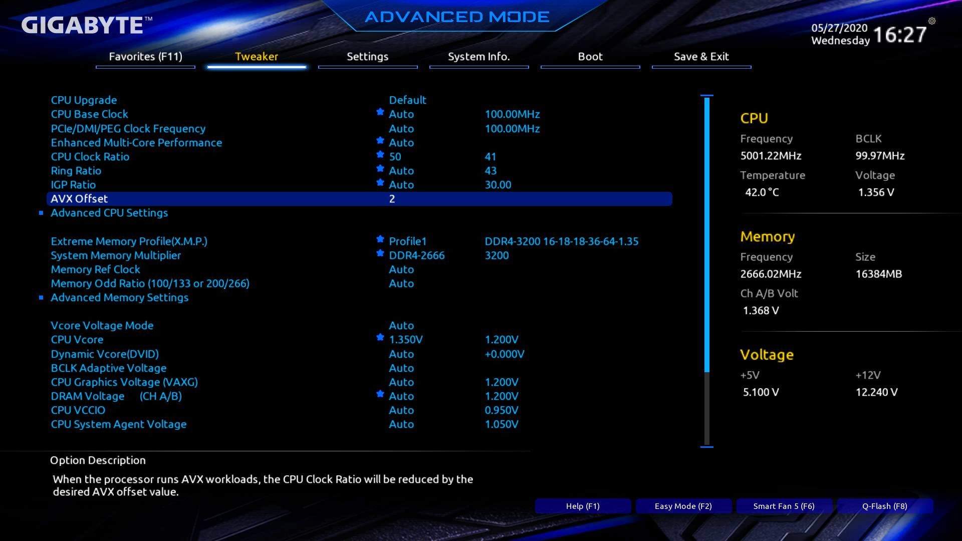 Intel Core i5-10600K - podkręcanie UEFI