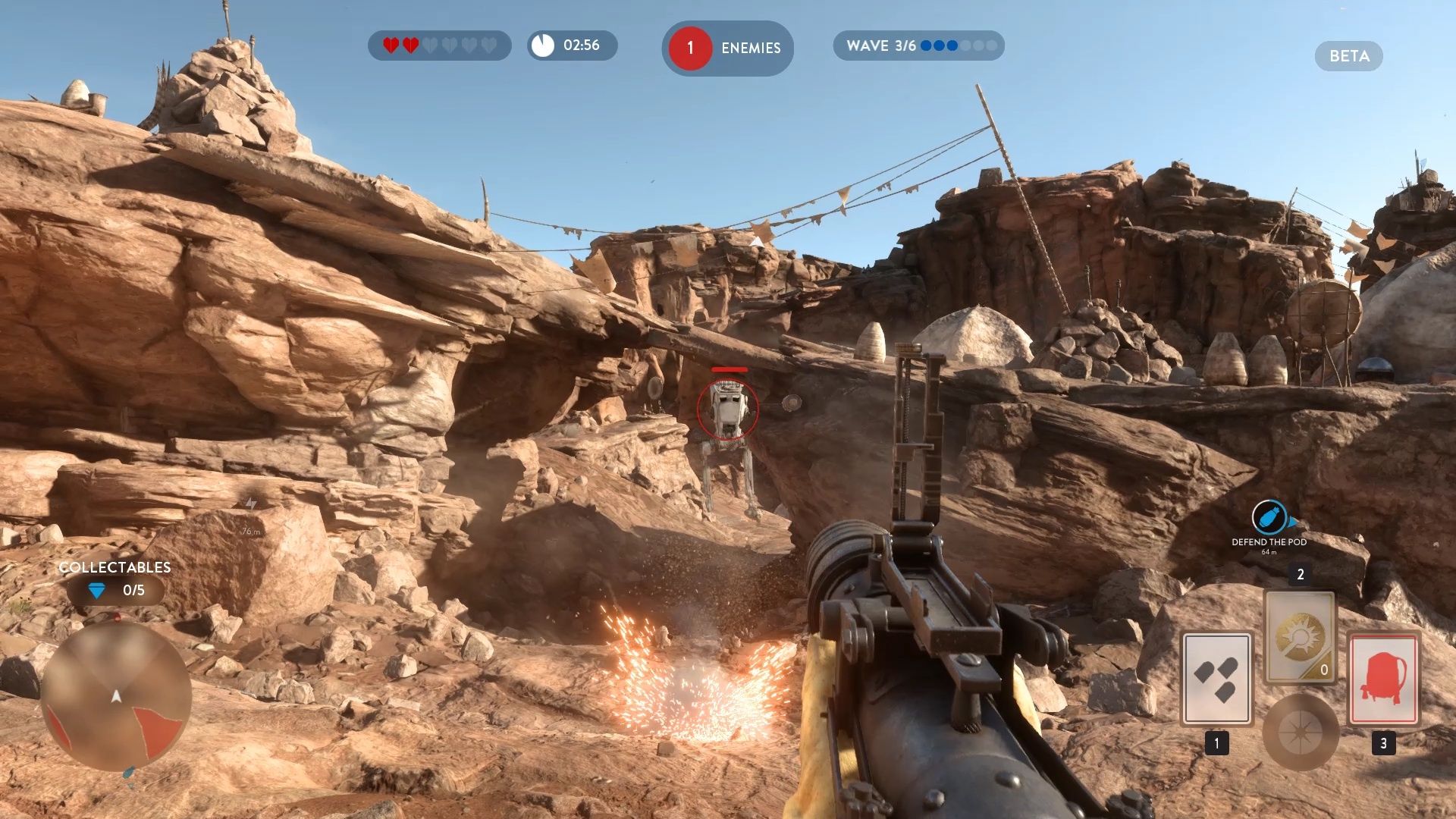 Star Wars Battlefront beta - starcie z AT-ST