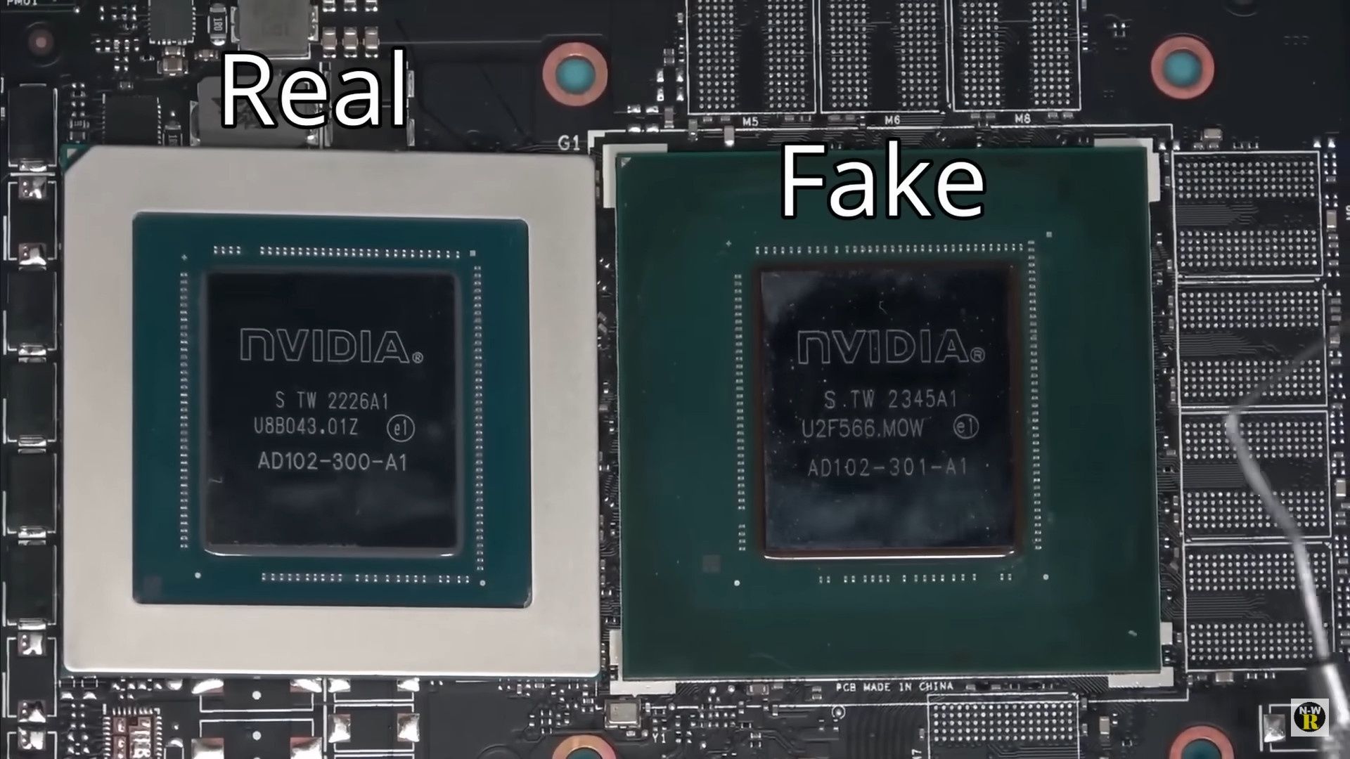 GeForce RTX 4090 - podrobiony układ graficzny
