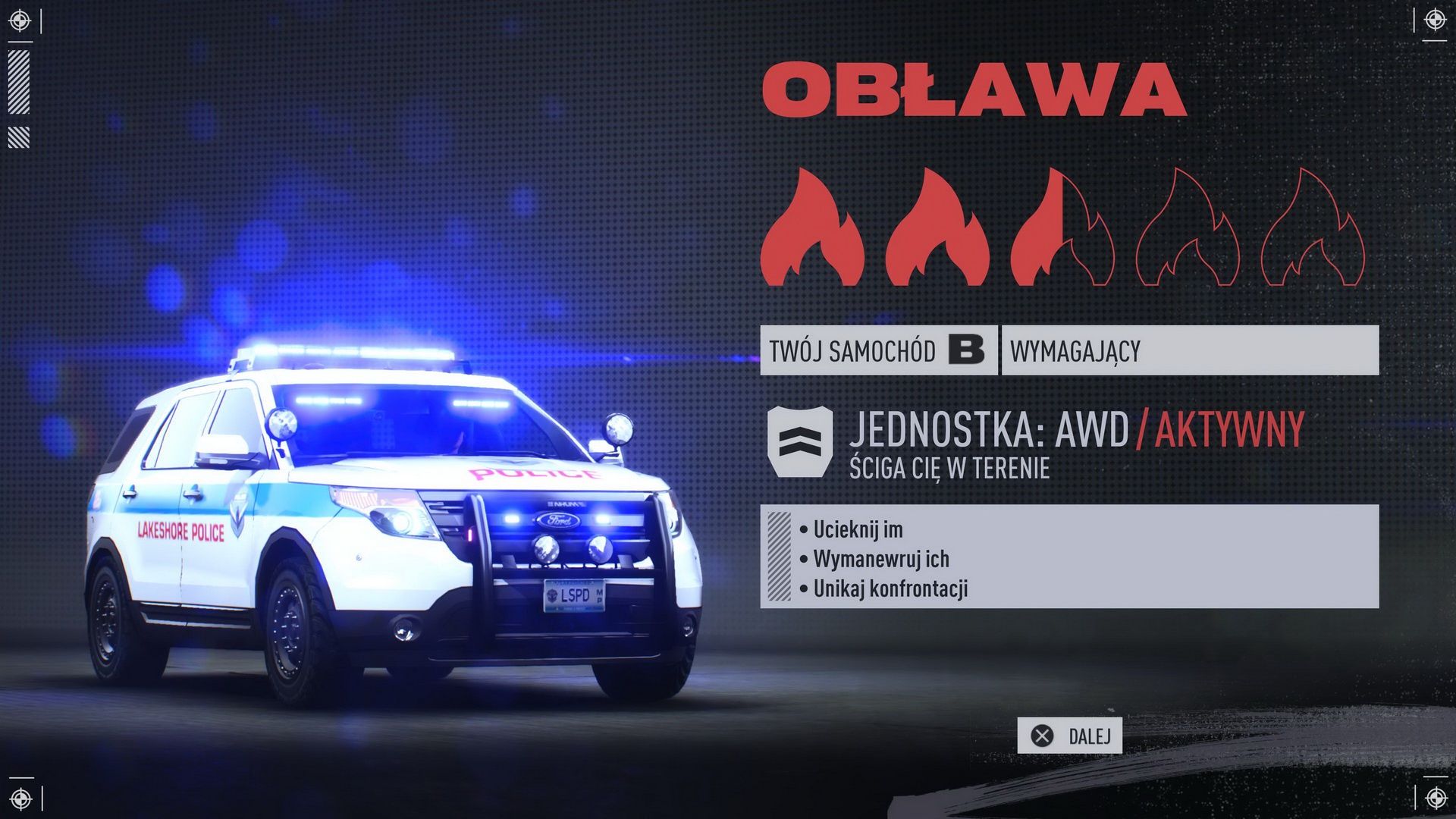 Need for Speed Unbound - obława policyjna