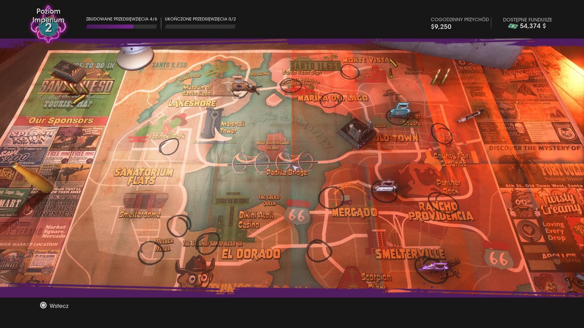 Saints Row - mapa przedsięwzięć