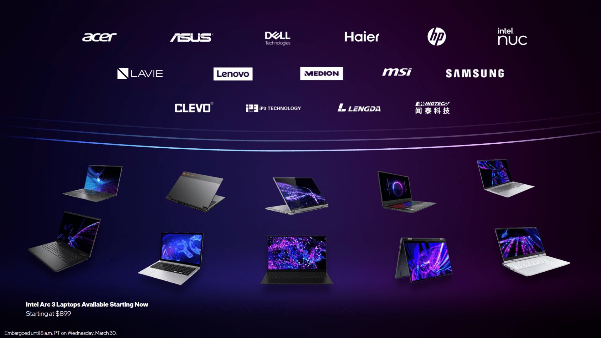 Intel Arc - laptopy