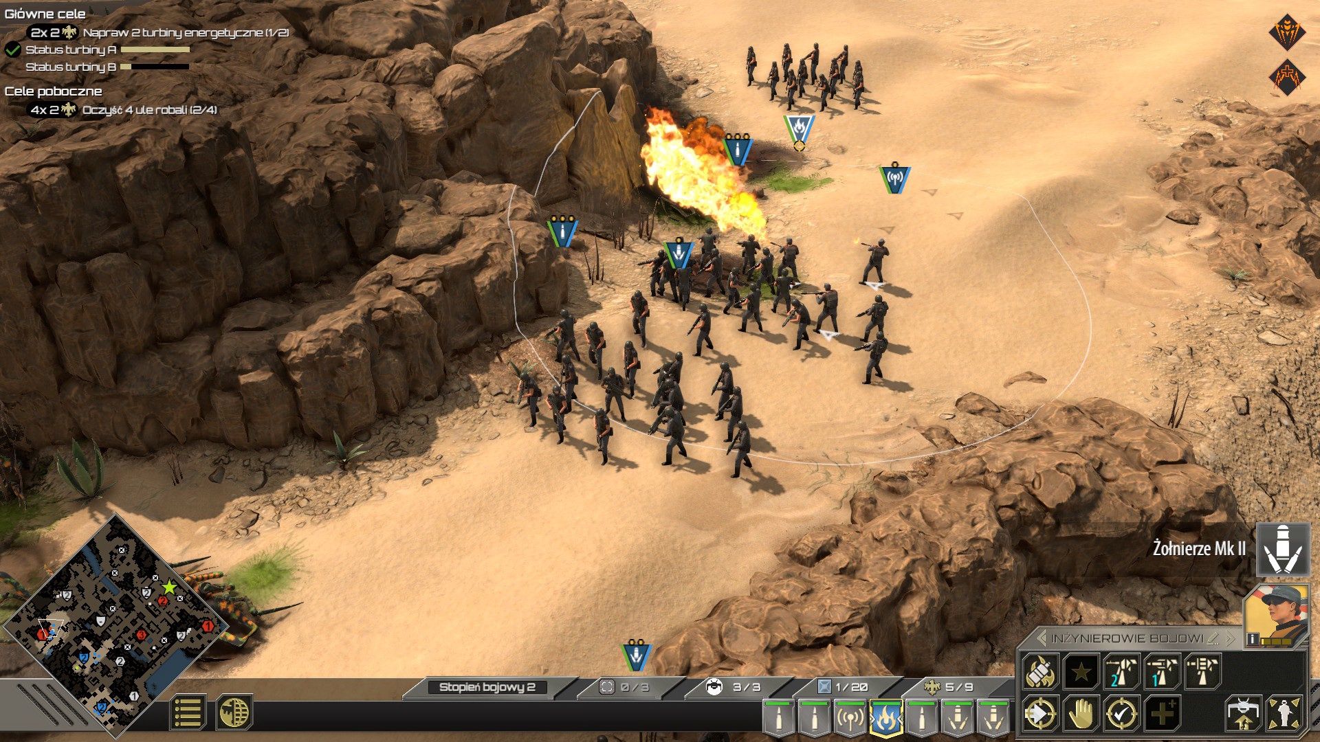 Starship Troopers: Terran Command - blokowanie linii strzału