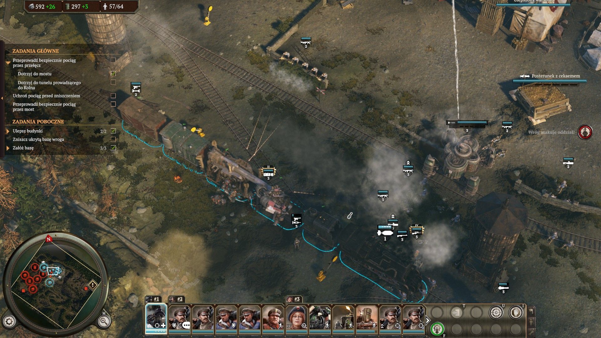 Iron Harvest - walka na stacji kolejowej