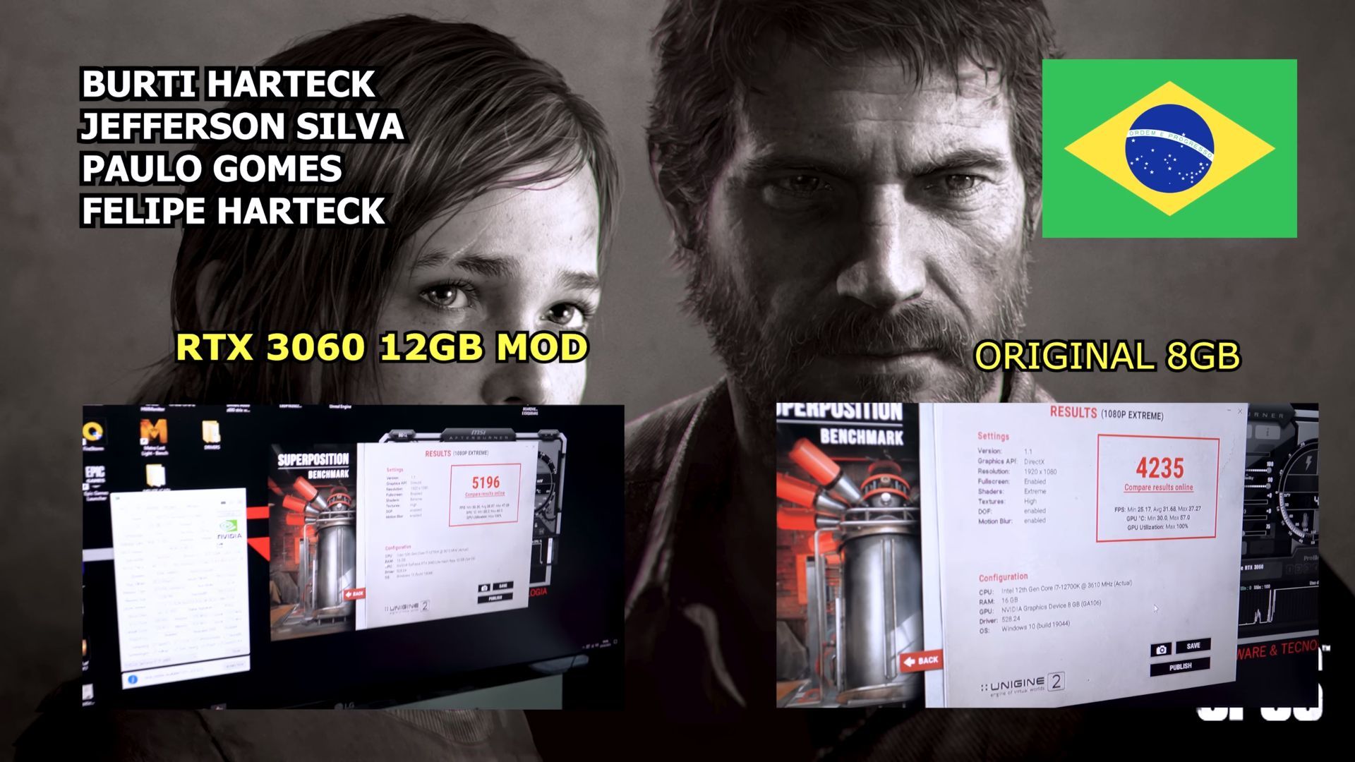 GeForce RTX 3060 - wzrost wydajności po modyfikacji z wersji 8 GB do wersji 12 GB