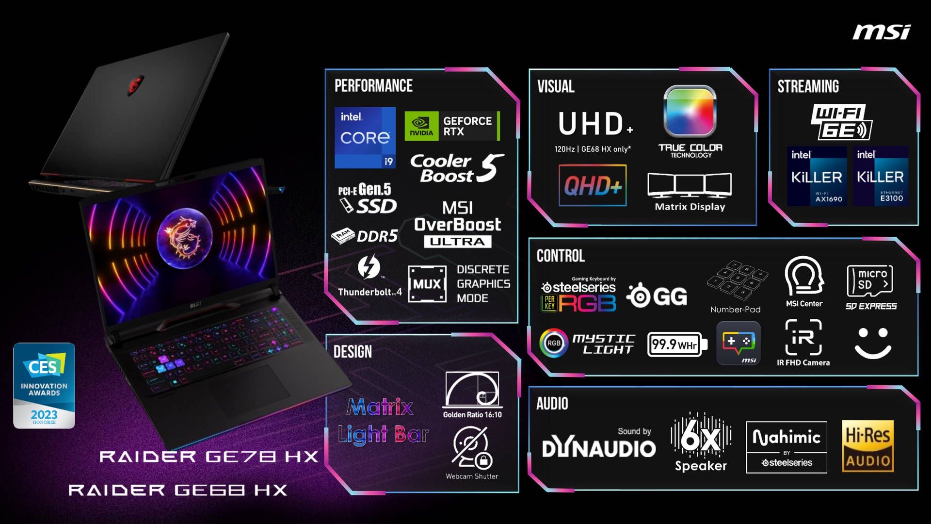 MSI Raider GE78 - onepager