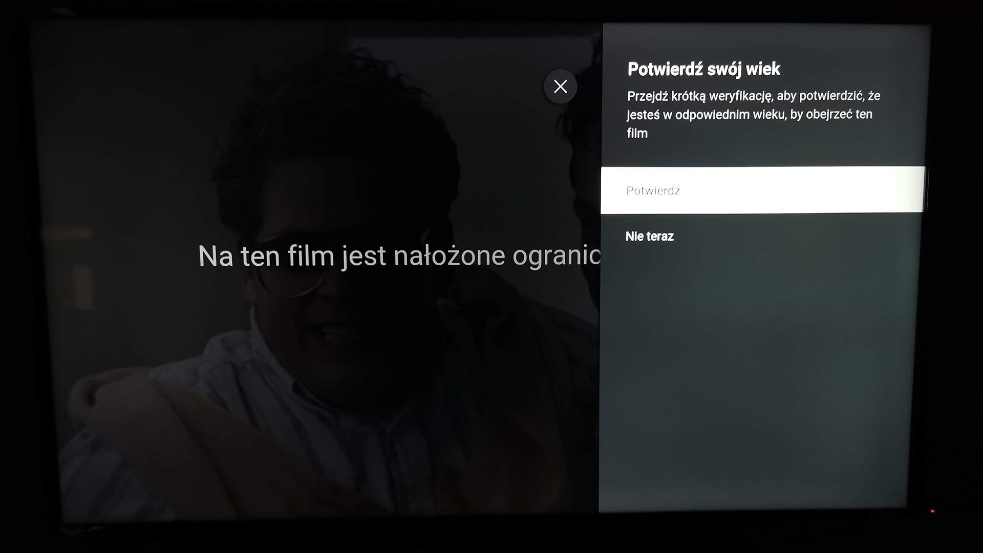 Potwierdź swój wiek na YT - smartTV