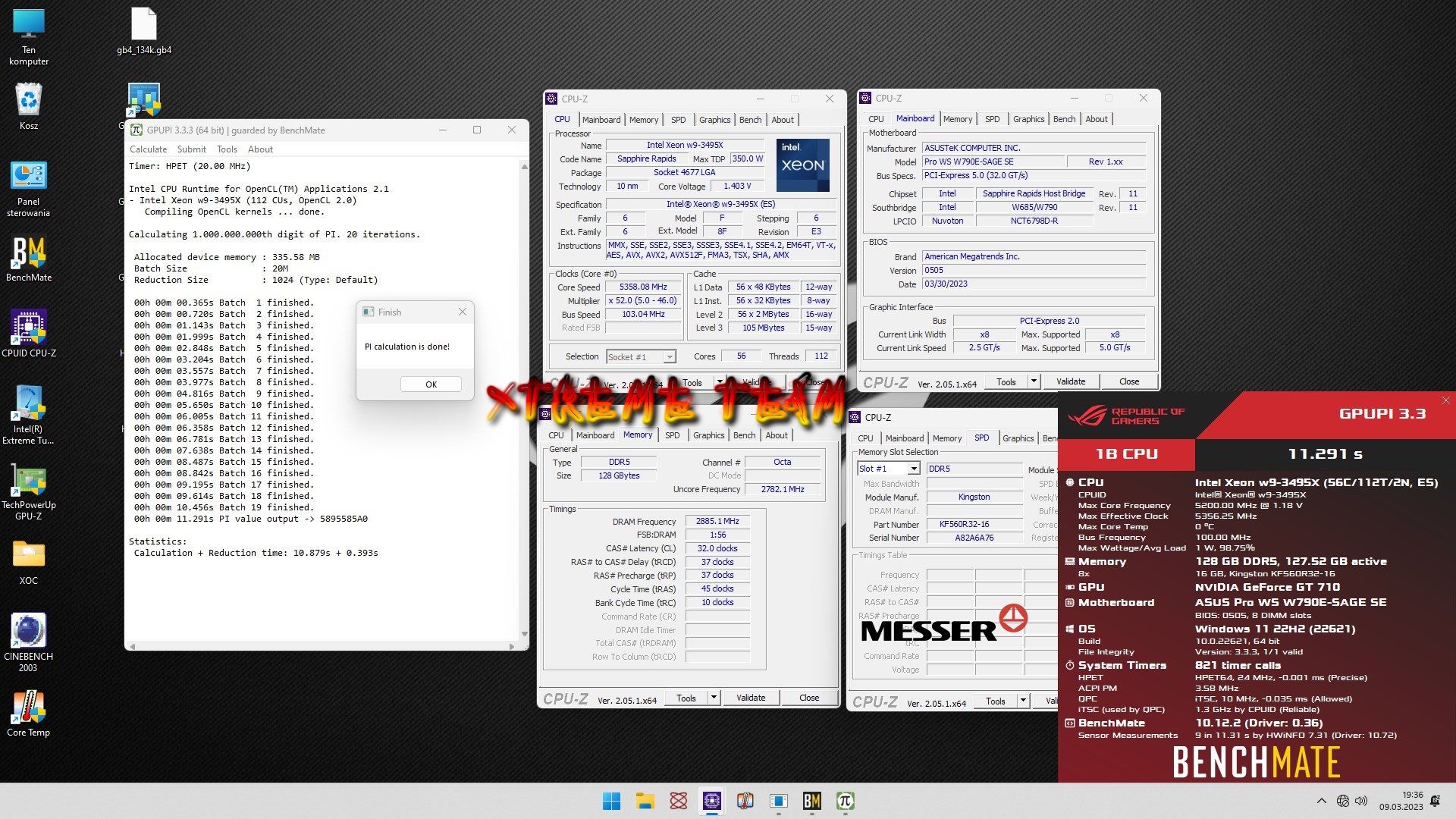 Intel Xeon w9-3945W - rekord podkręcania w GPUPI