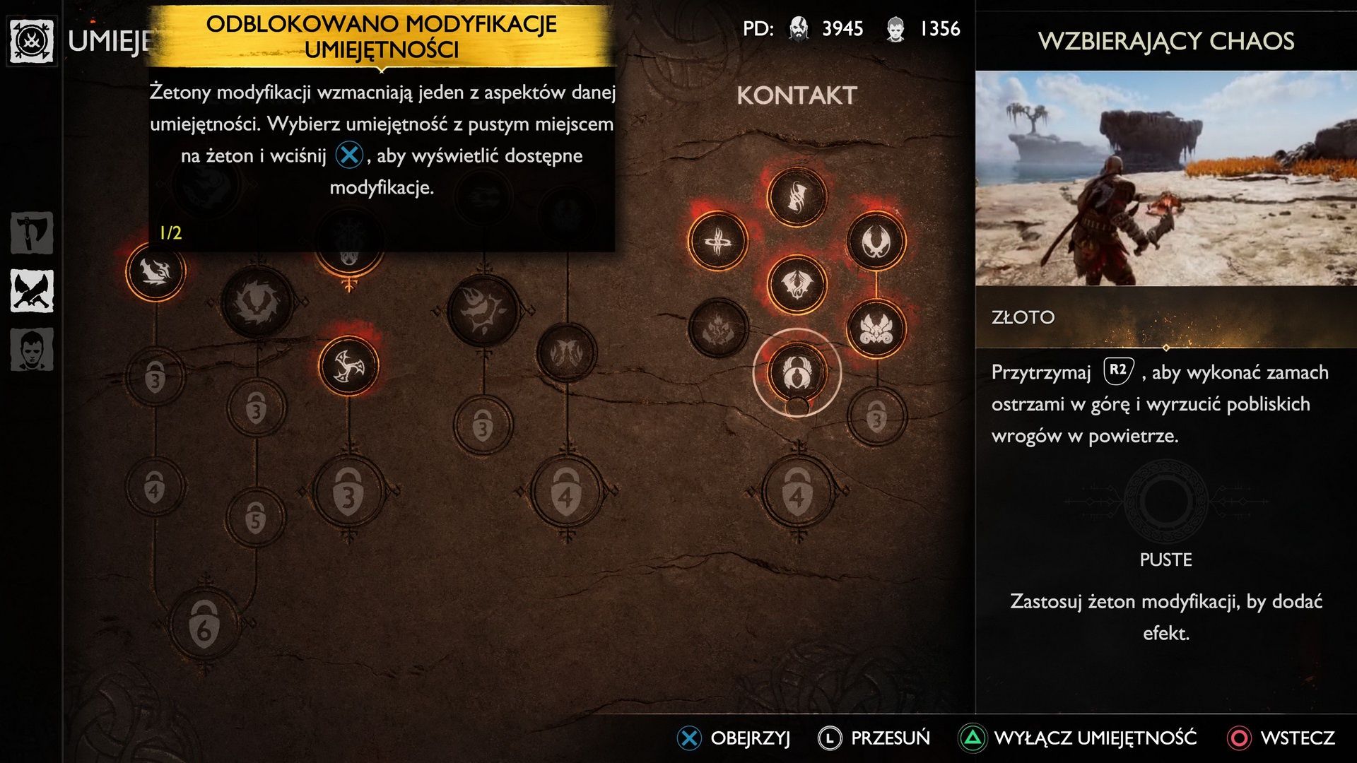 God of War: Ragnarok - modyfikacje umiejętności broni