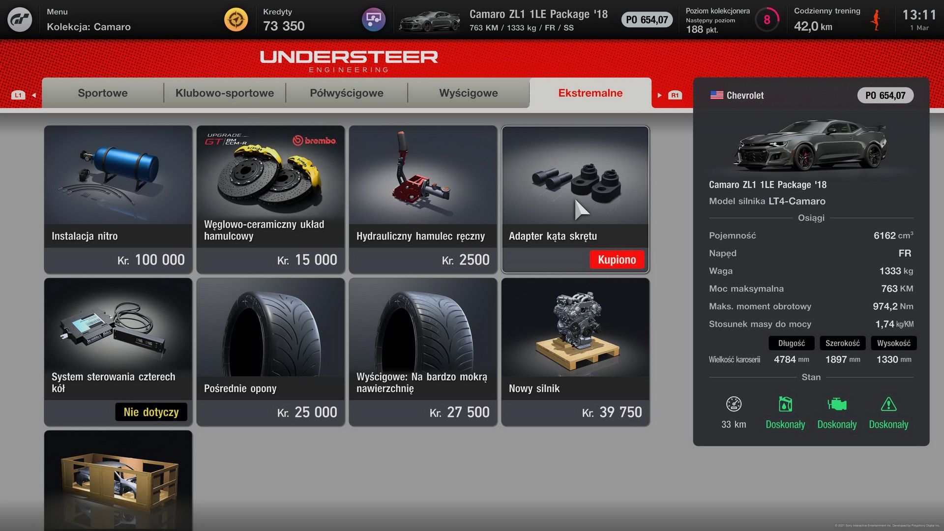 Gran Turismo 7 - kupowanie częśći
