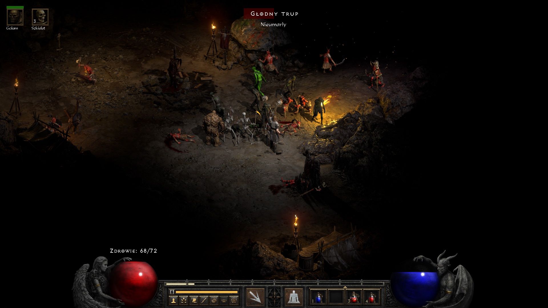 Diablo II: Resurrected - głodny trup