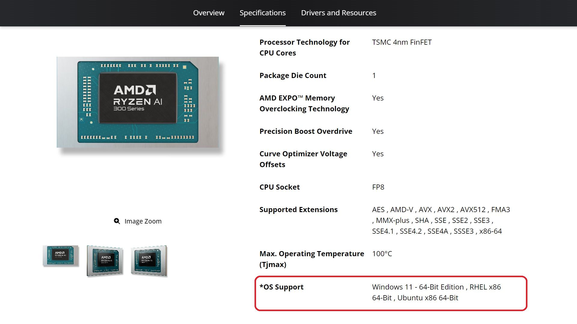 AMD Ryzen AI 300 - wspierane systemy operacyjne