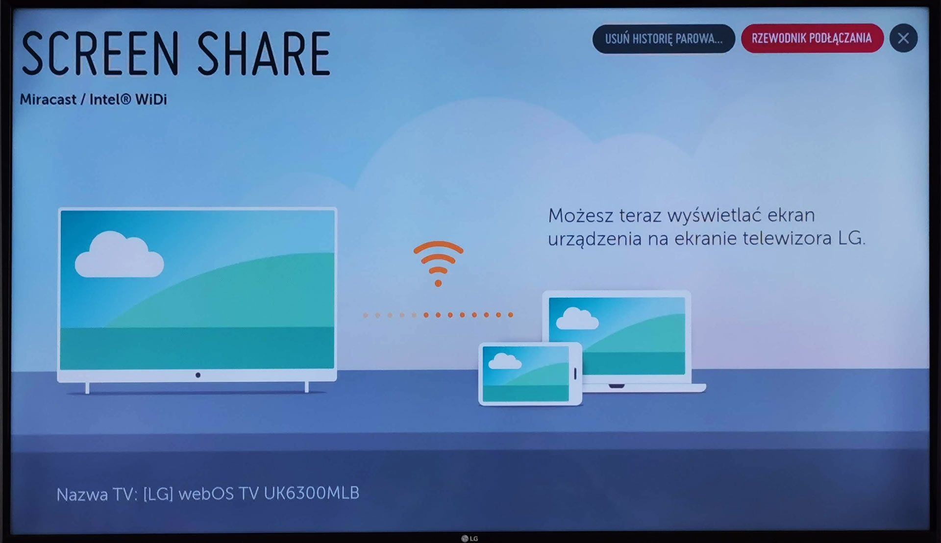 uruchomione screen share