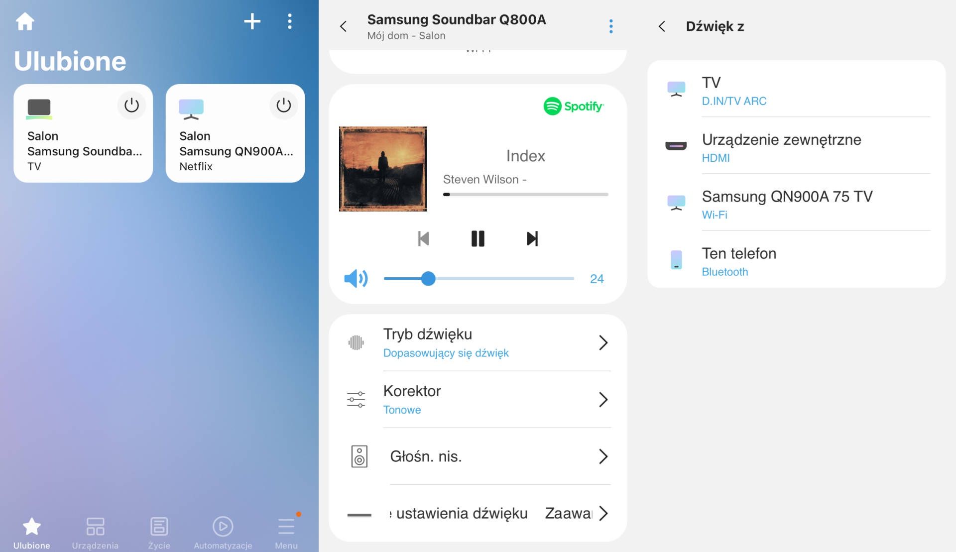 Samsung HW-Q800A - aplikacja Smart Things 1