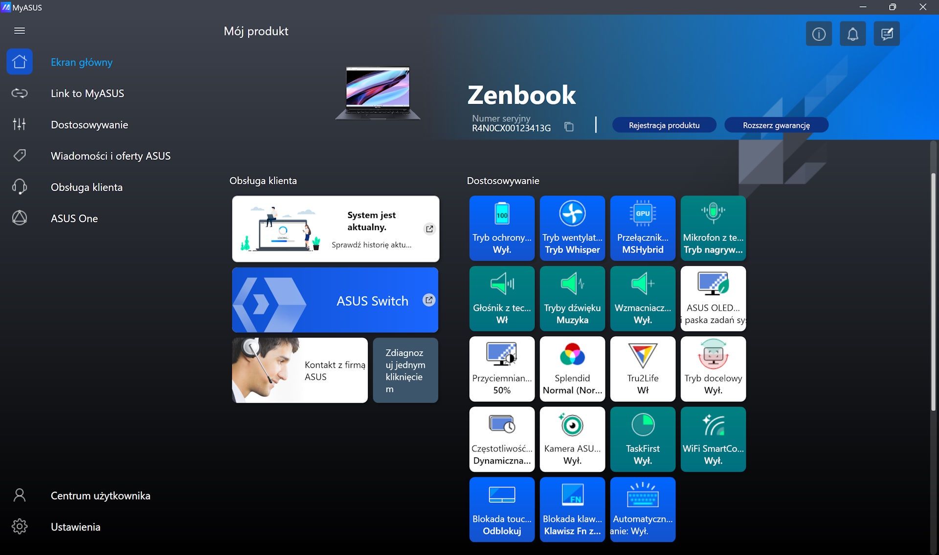 ASUS Zenbook Pro 14 UX6404 - MyASUS