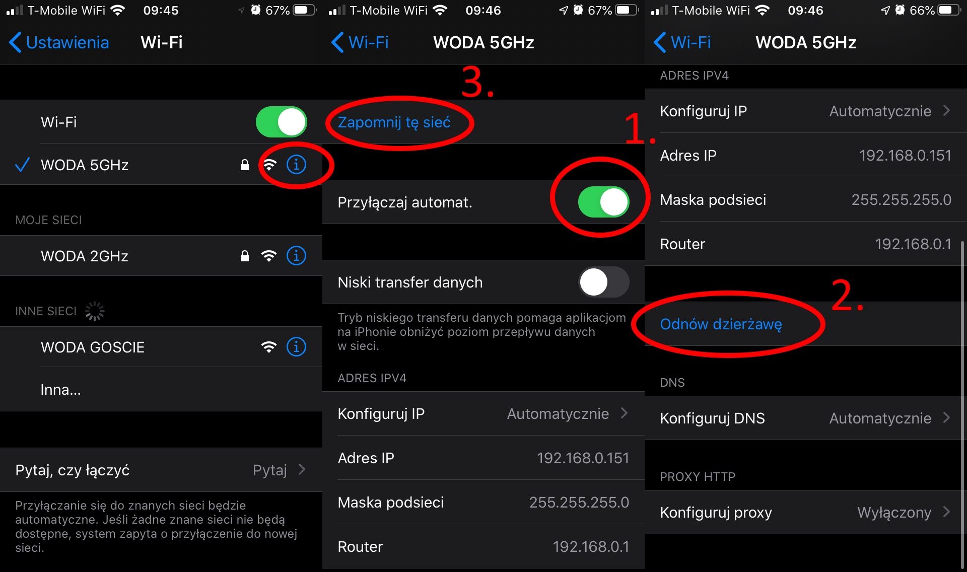 Podstawowe ustawienia Wi-Fi w telefonie.