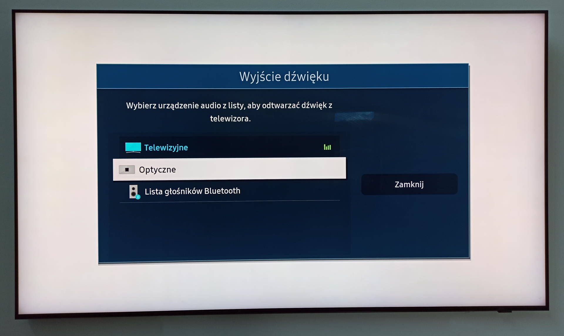Samsung Q800T - SmartTV Tizen - ustawienia dźwięku