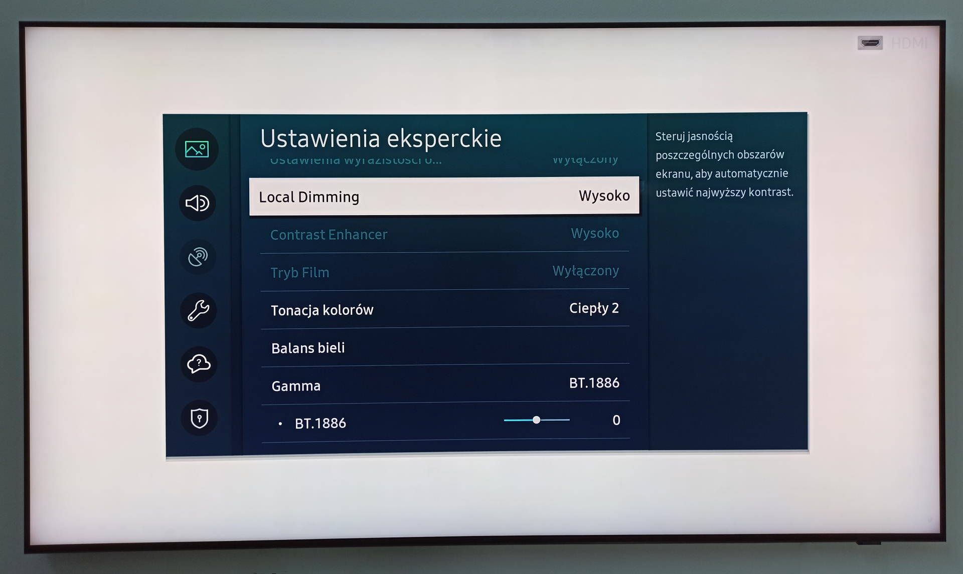 Samsung Q800T - Smart TV Tizen - ustawienia obrazu