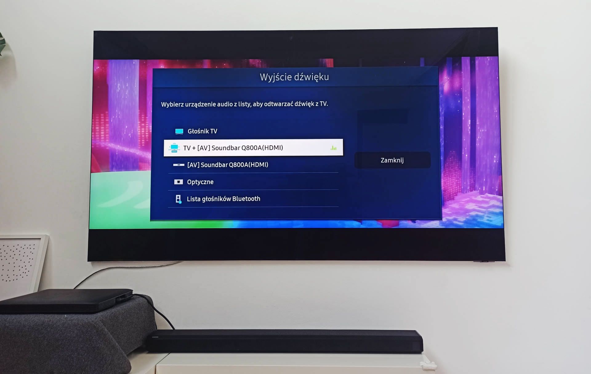 Samsung HW-Q800A - aktywowanie Q-Symphony