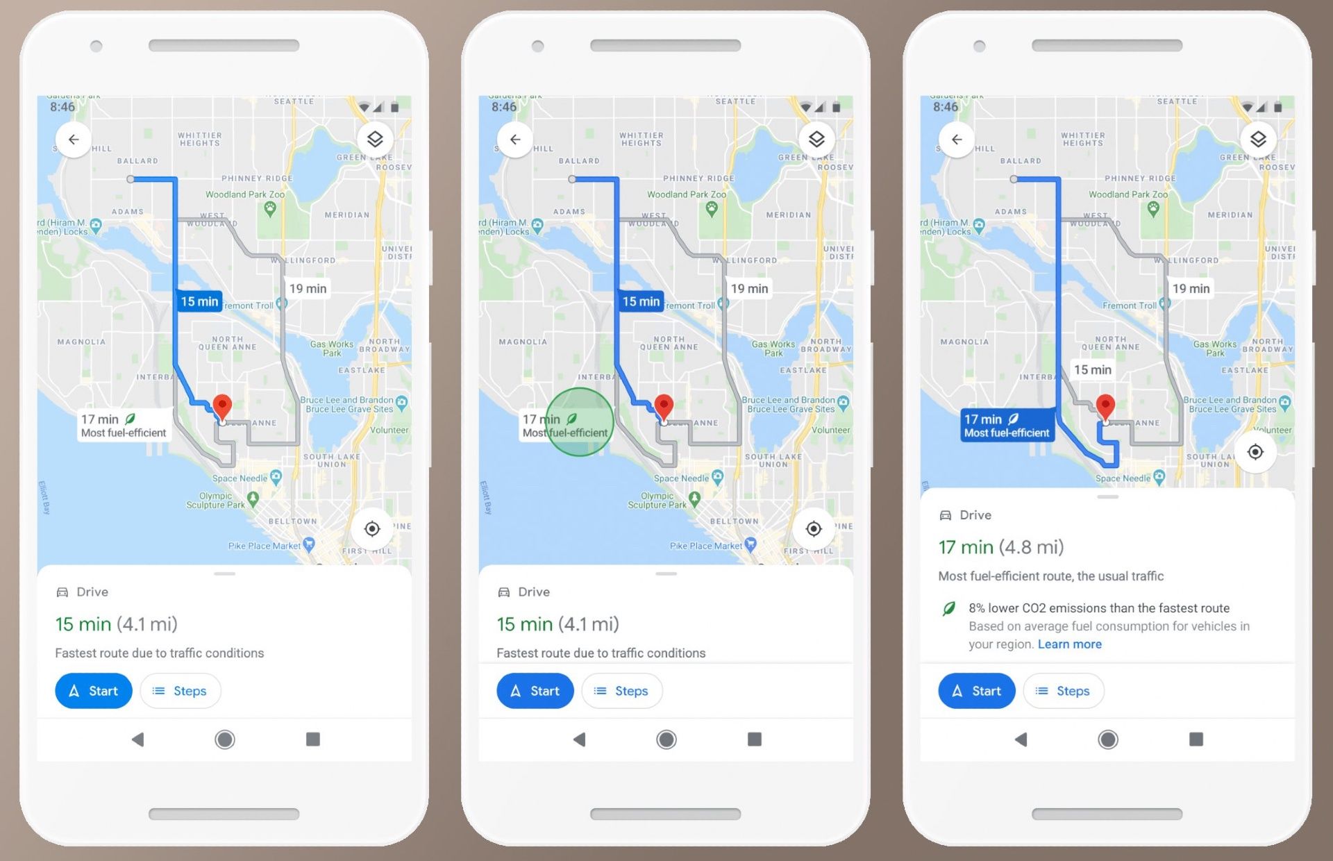 Google Maps - eko trasy