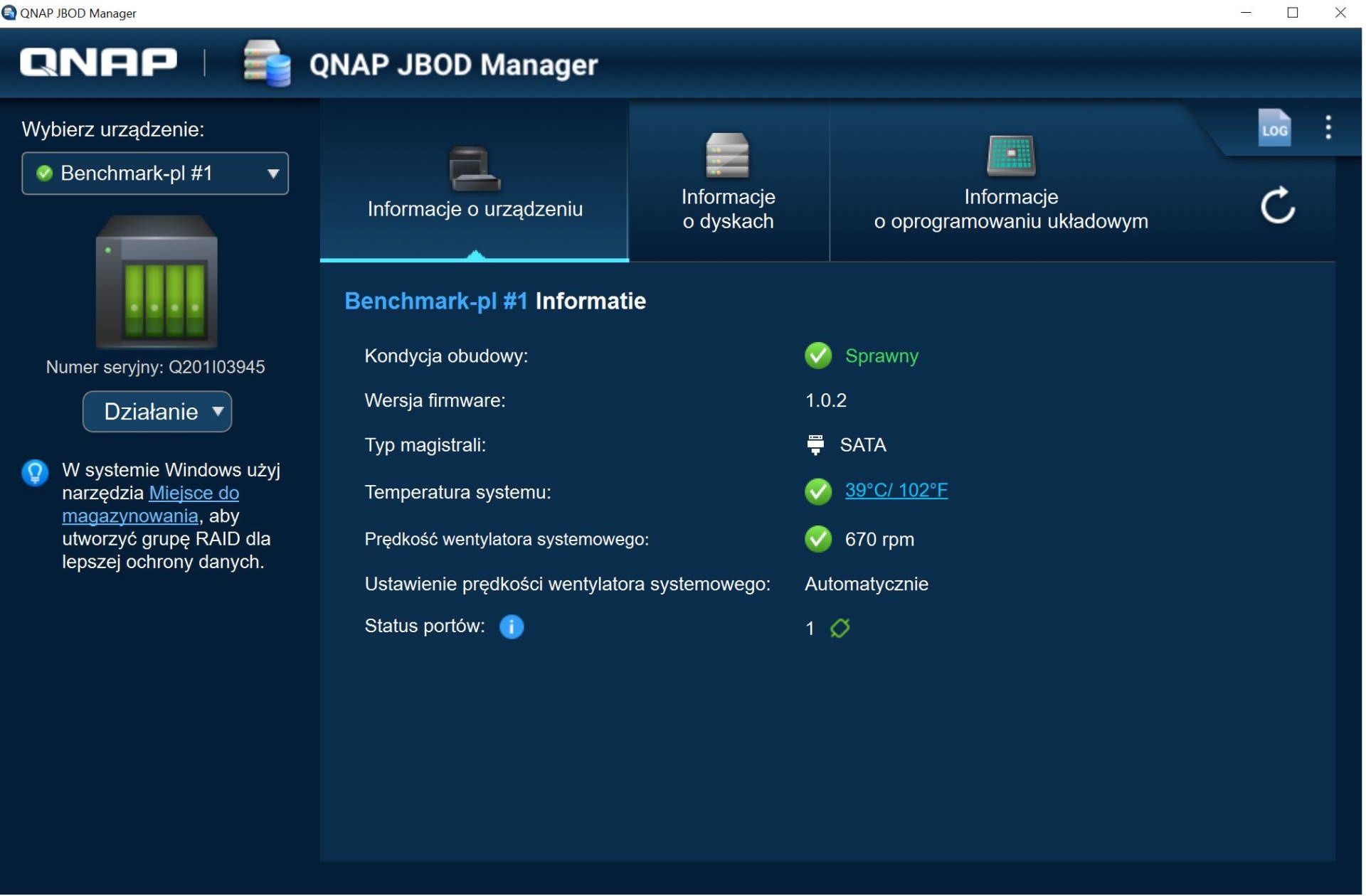 QNAP TL-D400S - konfiguracja na PC
