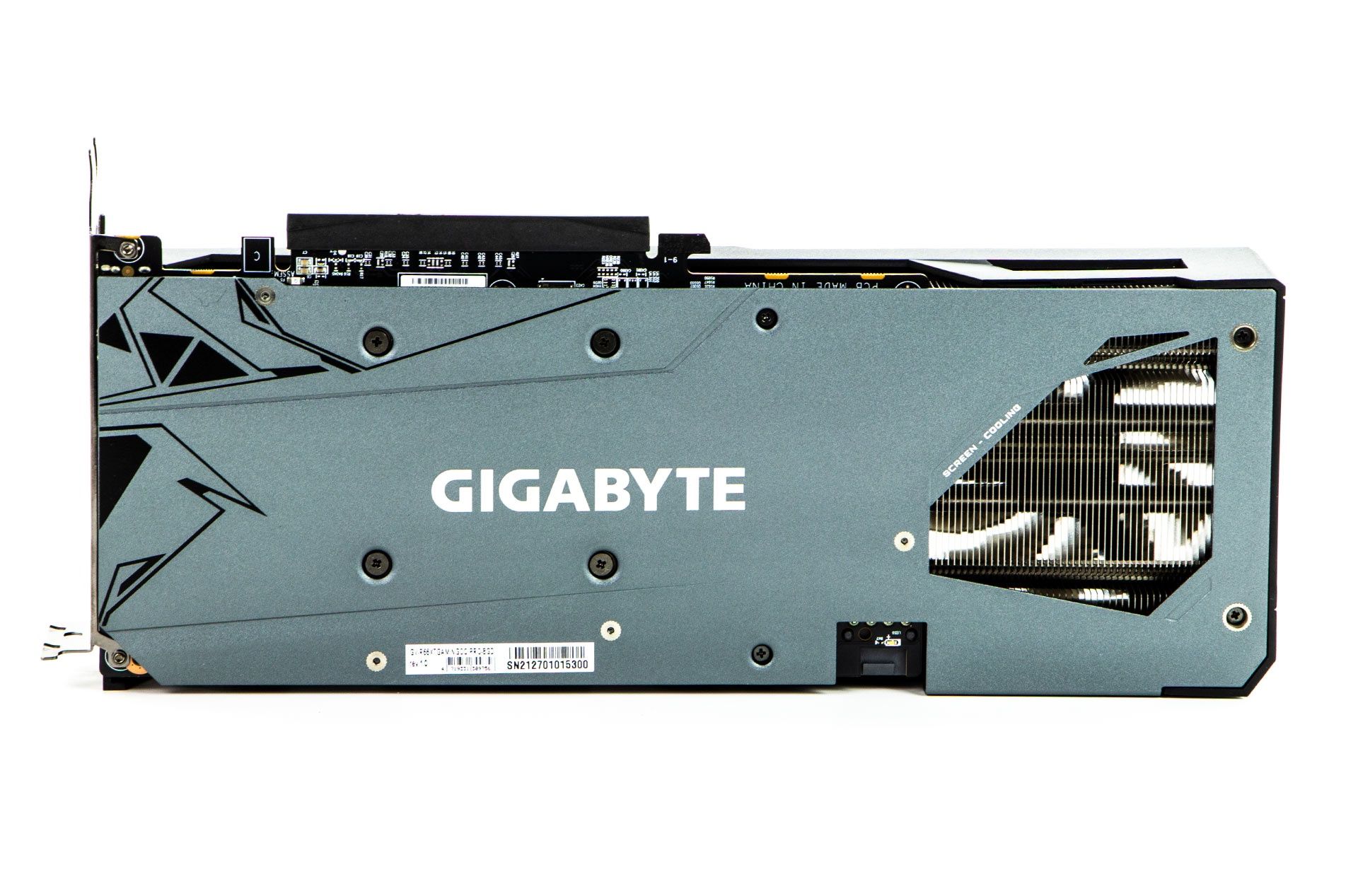 Gigabyte Radeon RX 6600 XT Gaming OC PRO 8G - backplate