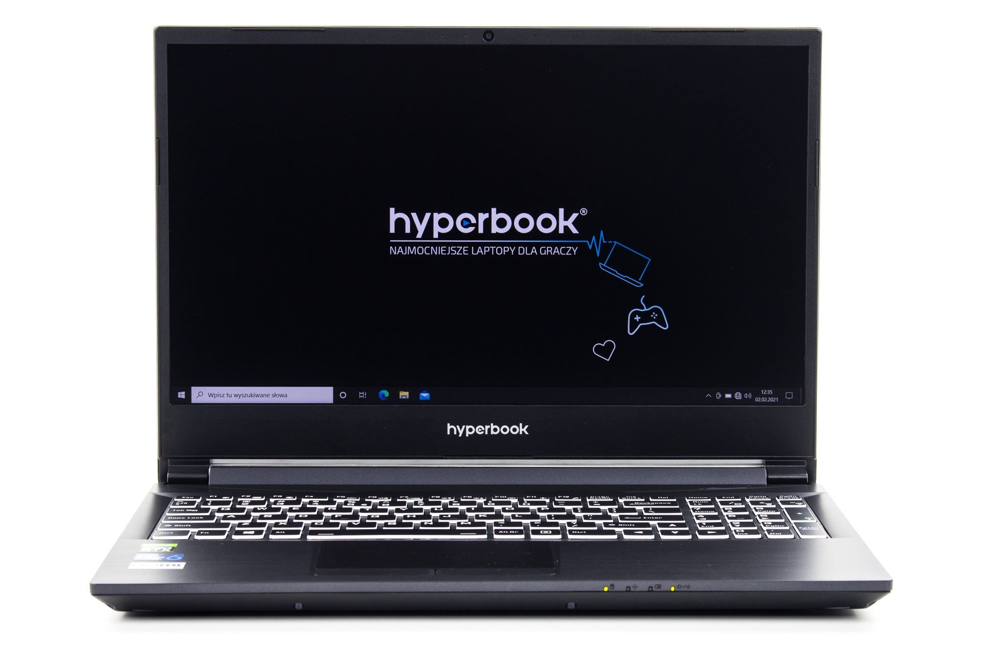 Hyperbook NH5 z RTX 3060 - od przodu