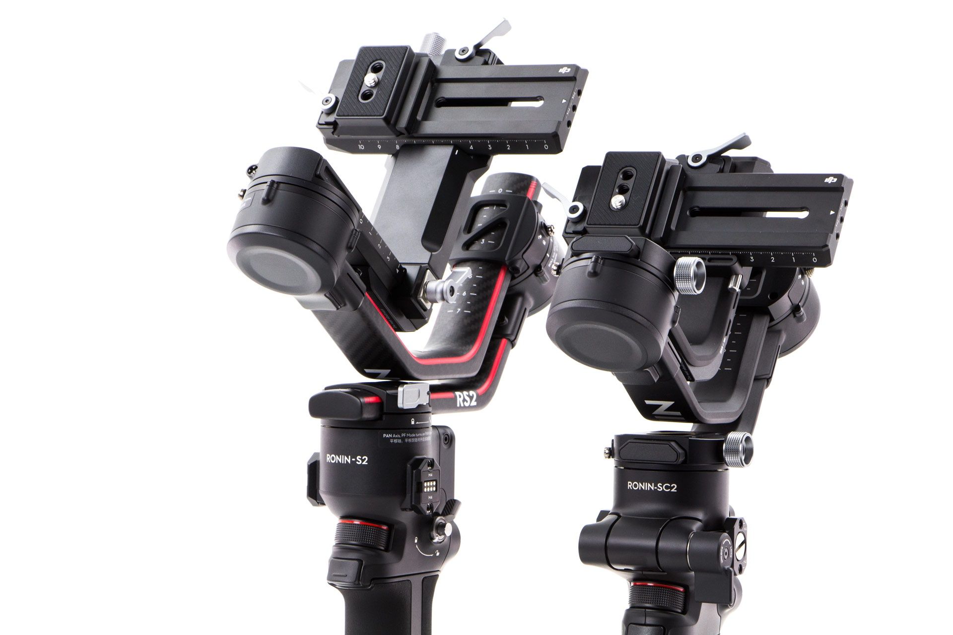 DJI Ronin RSC 2 vs DJI Ronin RS 2 - płytki montażowe