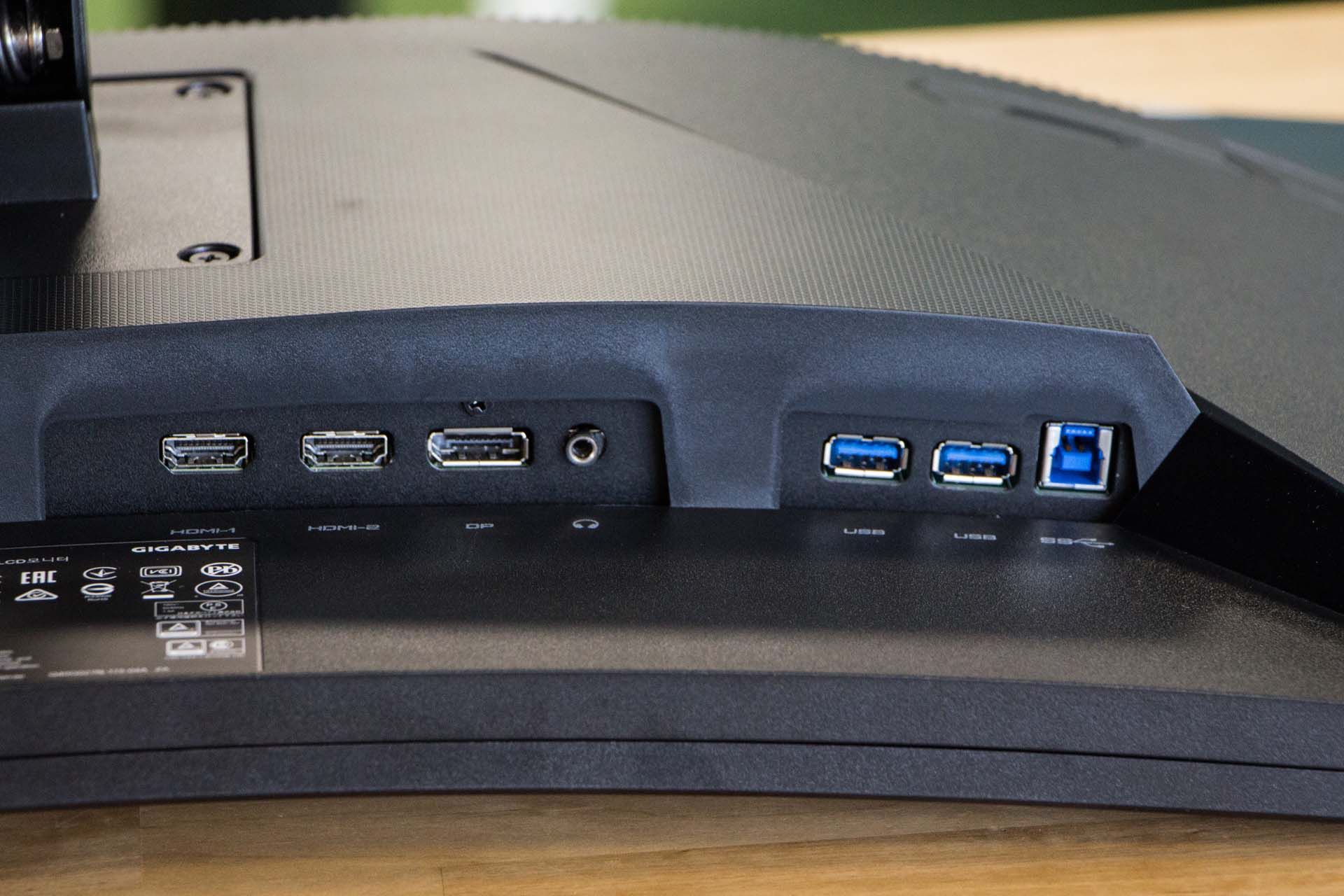 Gigabyte G27QC - złącza wideo