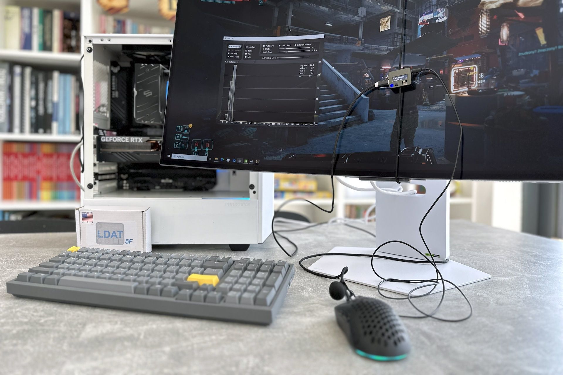 Testy opóźnień z NVIDIA LDAT - pomiary na PC