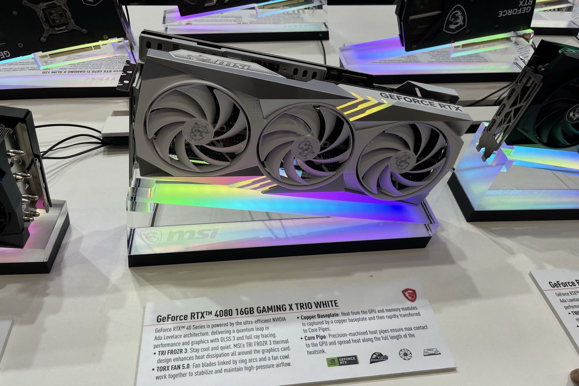 MSI na Computex 2023 - Geforce rtx 4080 biały