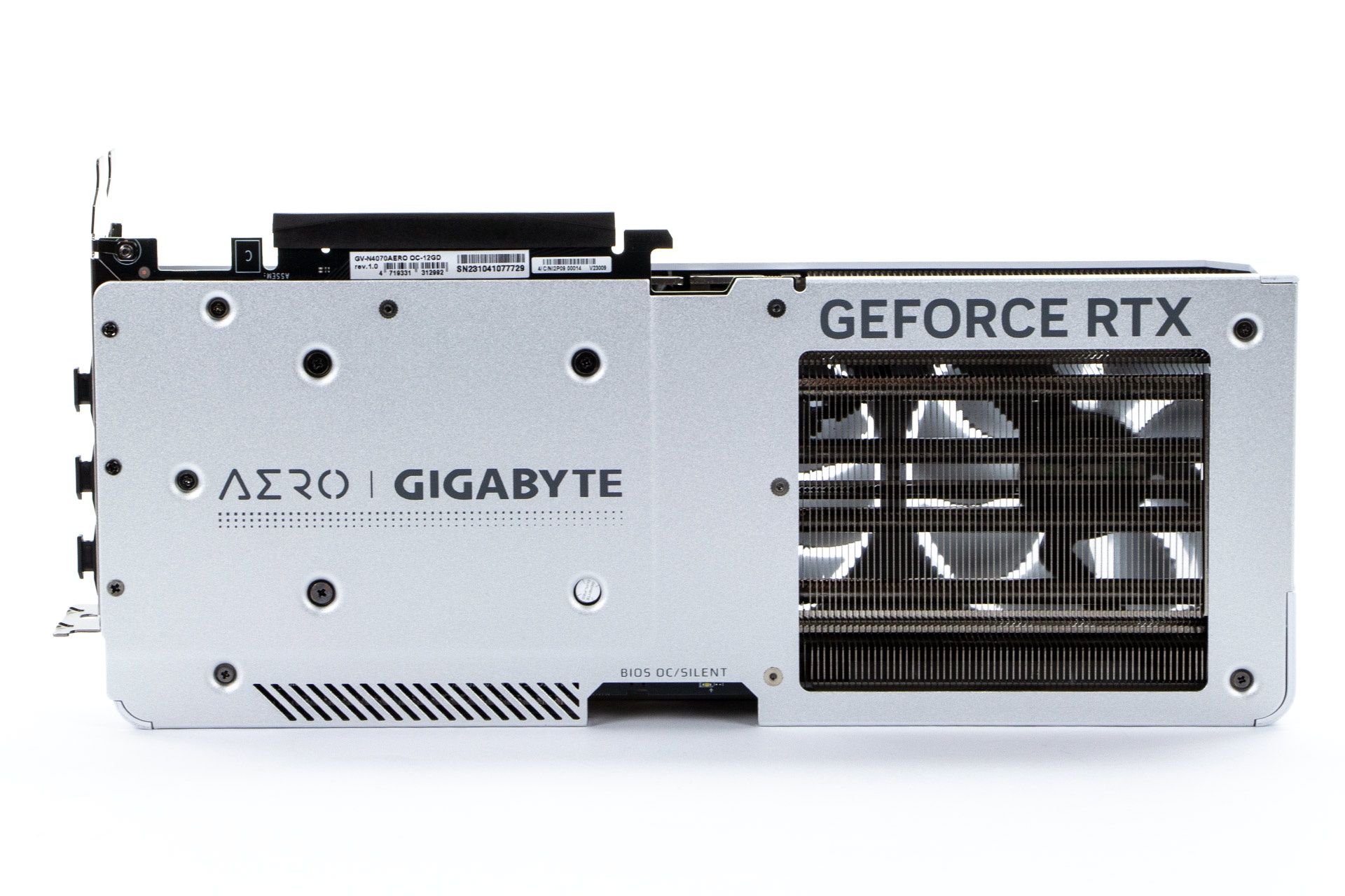 Gigabyte GeForce RTX 4070 AERO - backplate