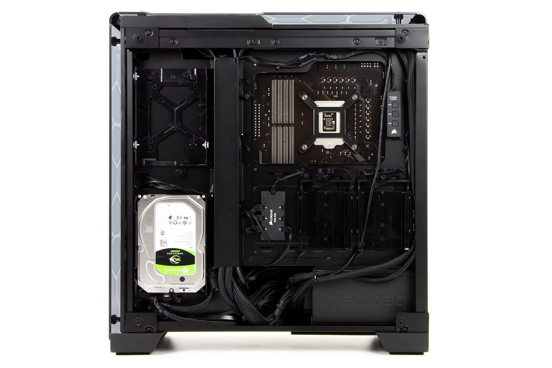 Optimus E-Sport Extreme GZ590T - obudowa po zdjęciu drugiego panelu obudowy