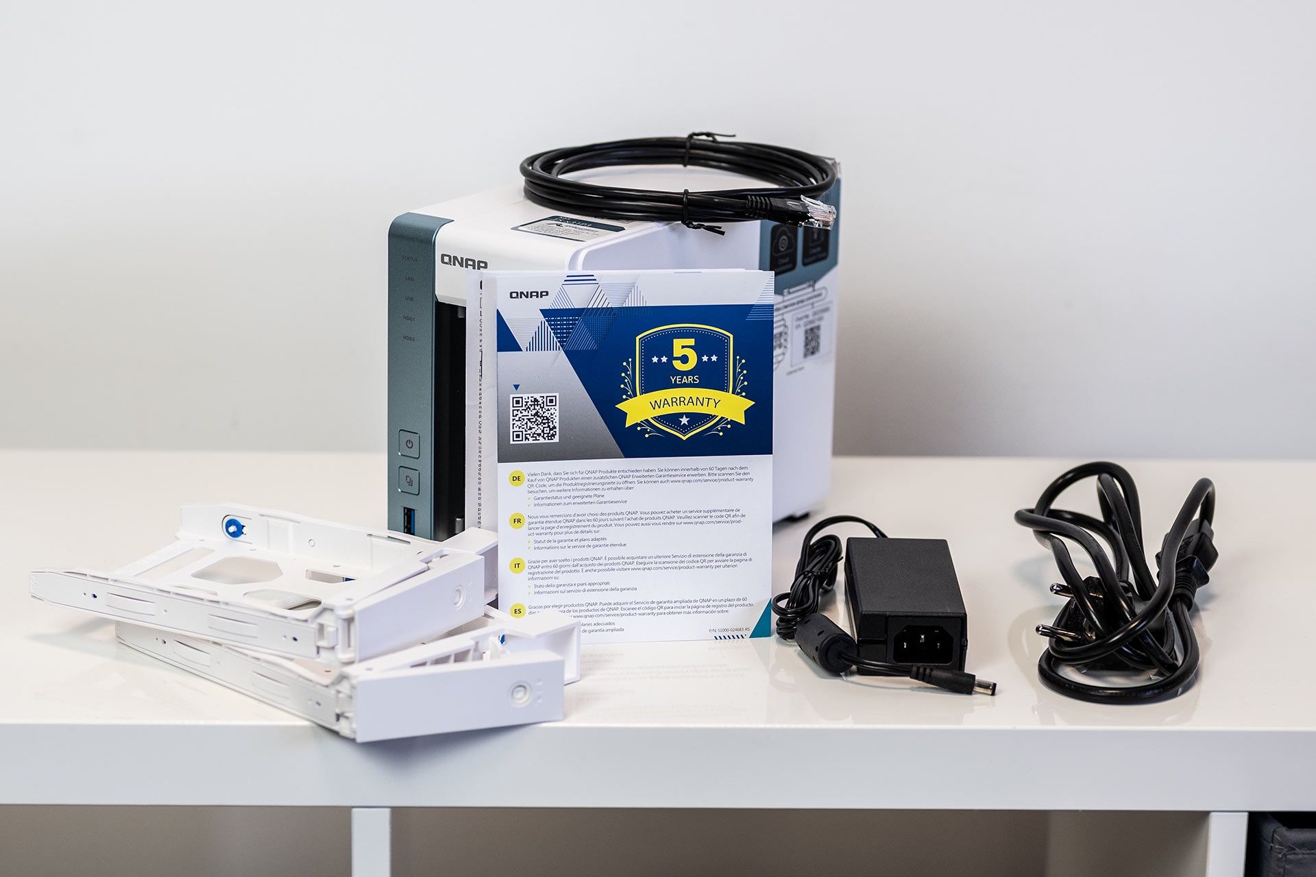 QNAP TS-231P3 - zawartość opakowania