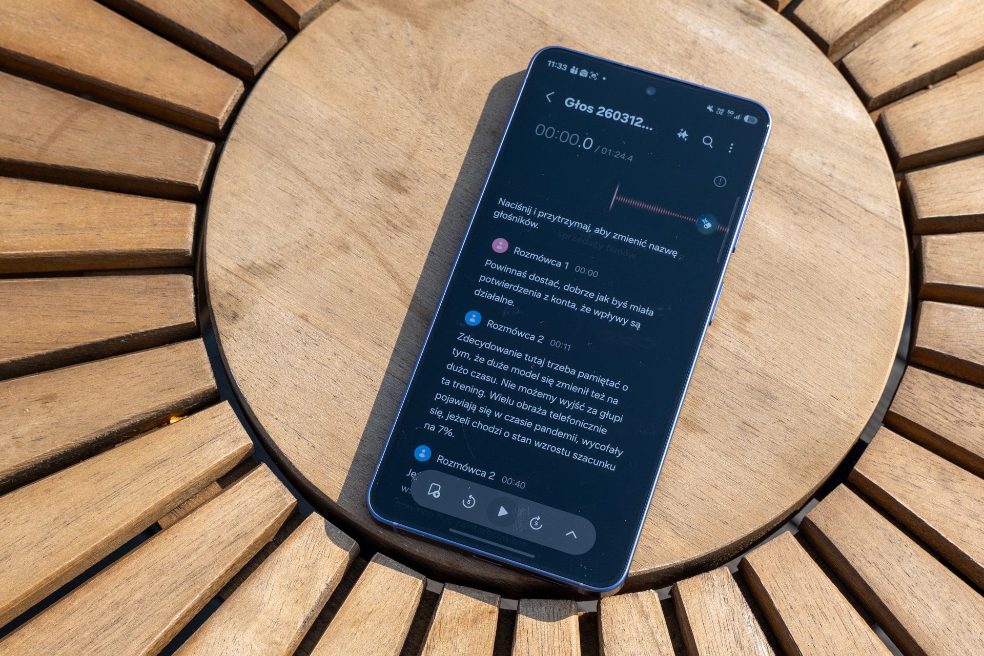 Samsung Galaxy AI - transkrypcja nagrań