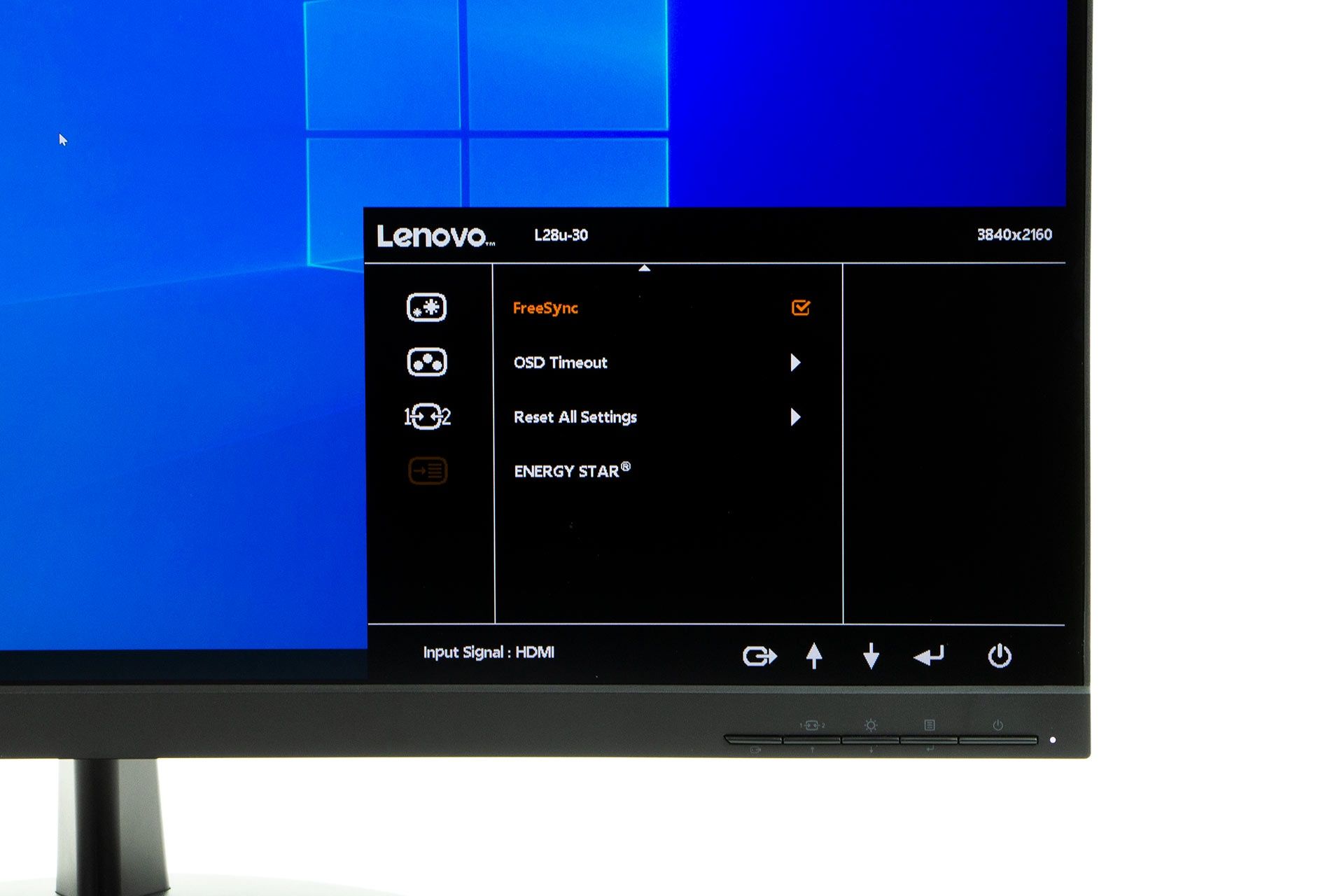 Lenovo L28u-30 - menu ekranowe