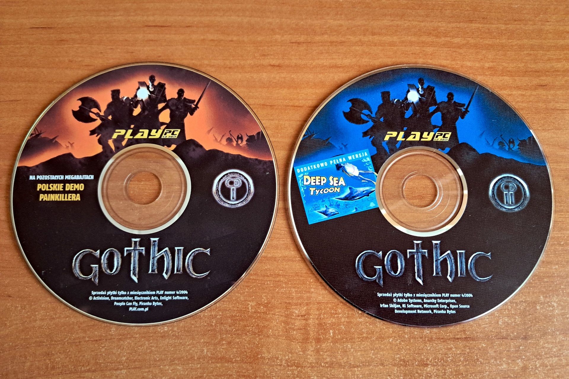 Gothic - płyty CD z grą