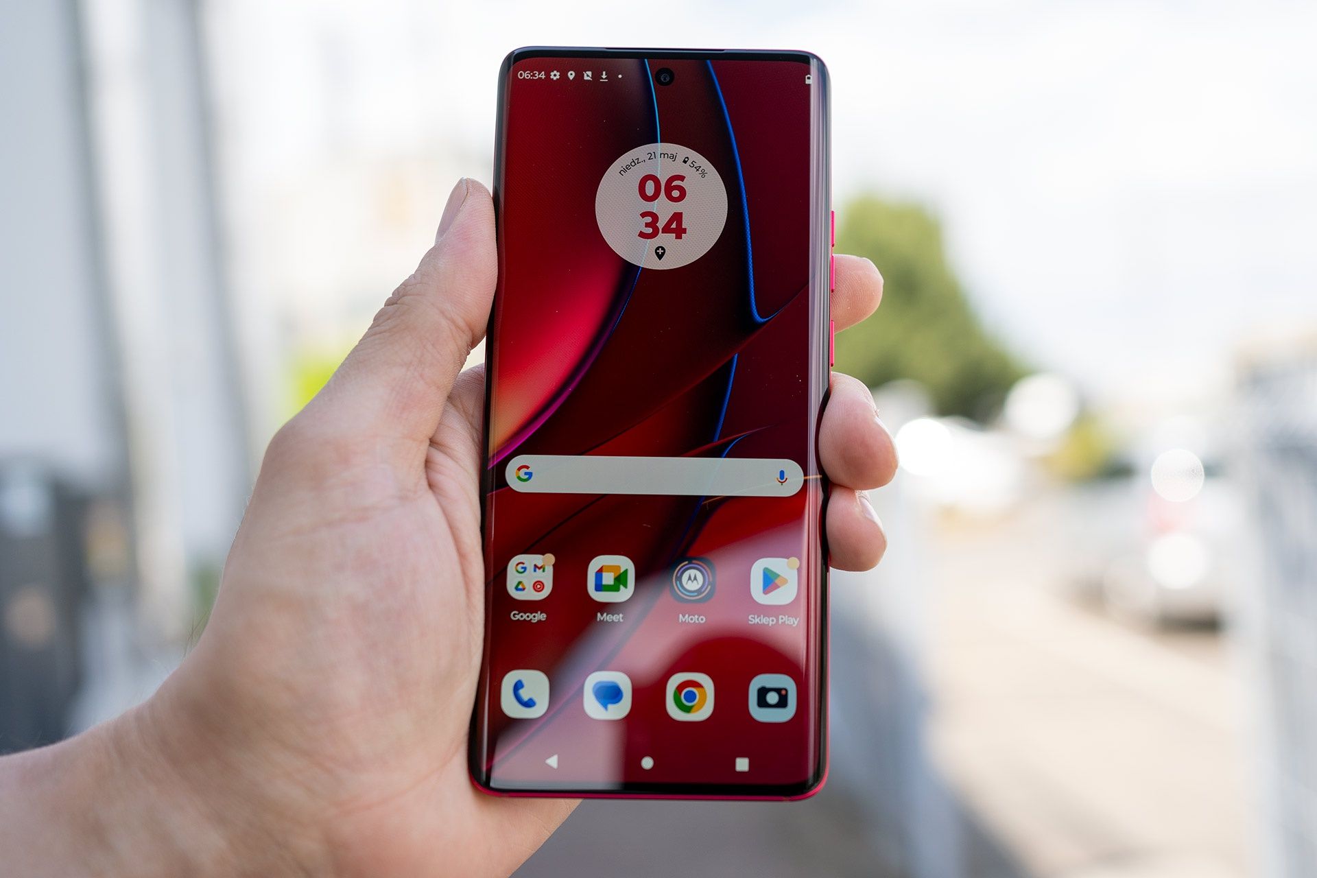 Motorola Edge 40 Vuva Magenta - wido z przodu