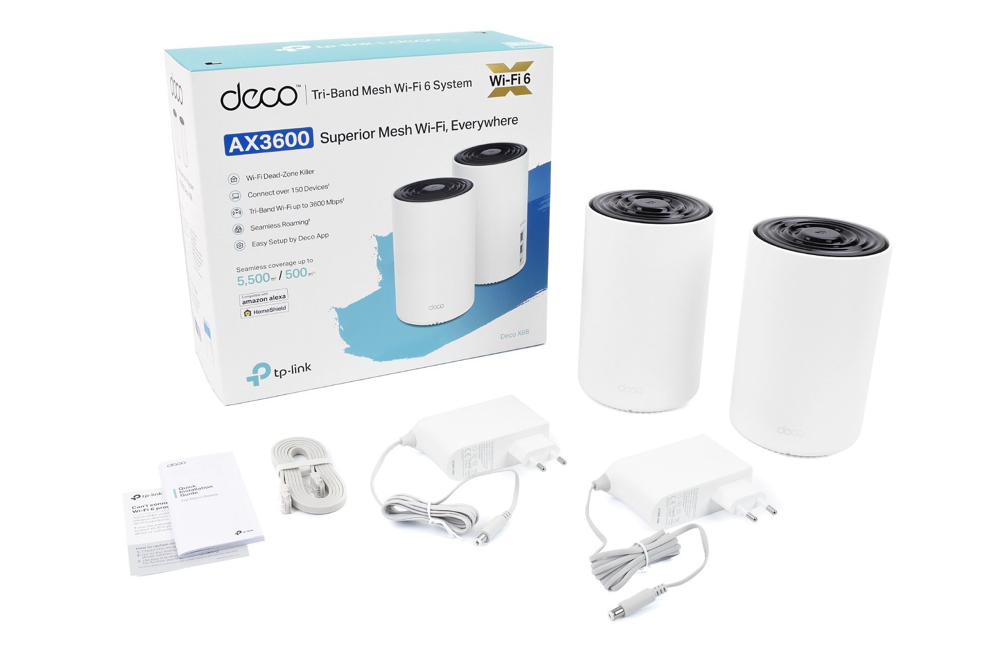 TP-Link Deco X68 - zawartość zestawu