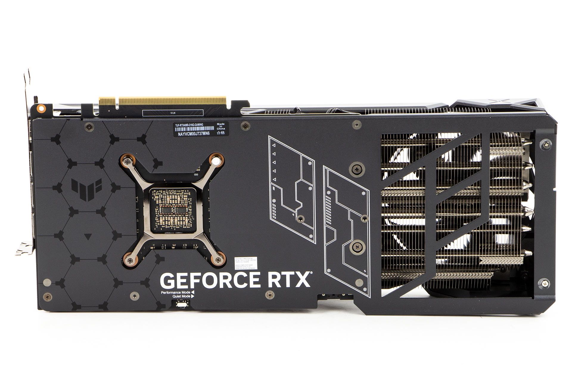 ASUS GeForce RTX 4080 TUF Gaming OC - backplate