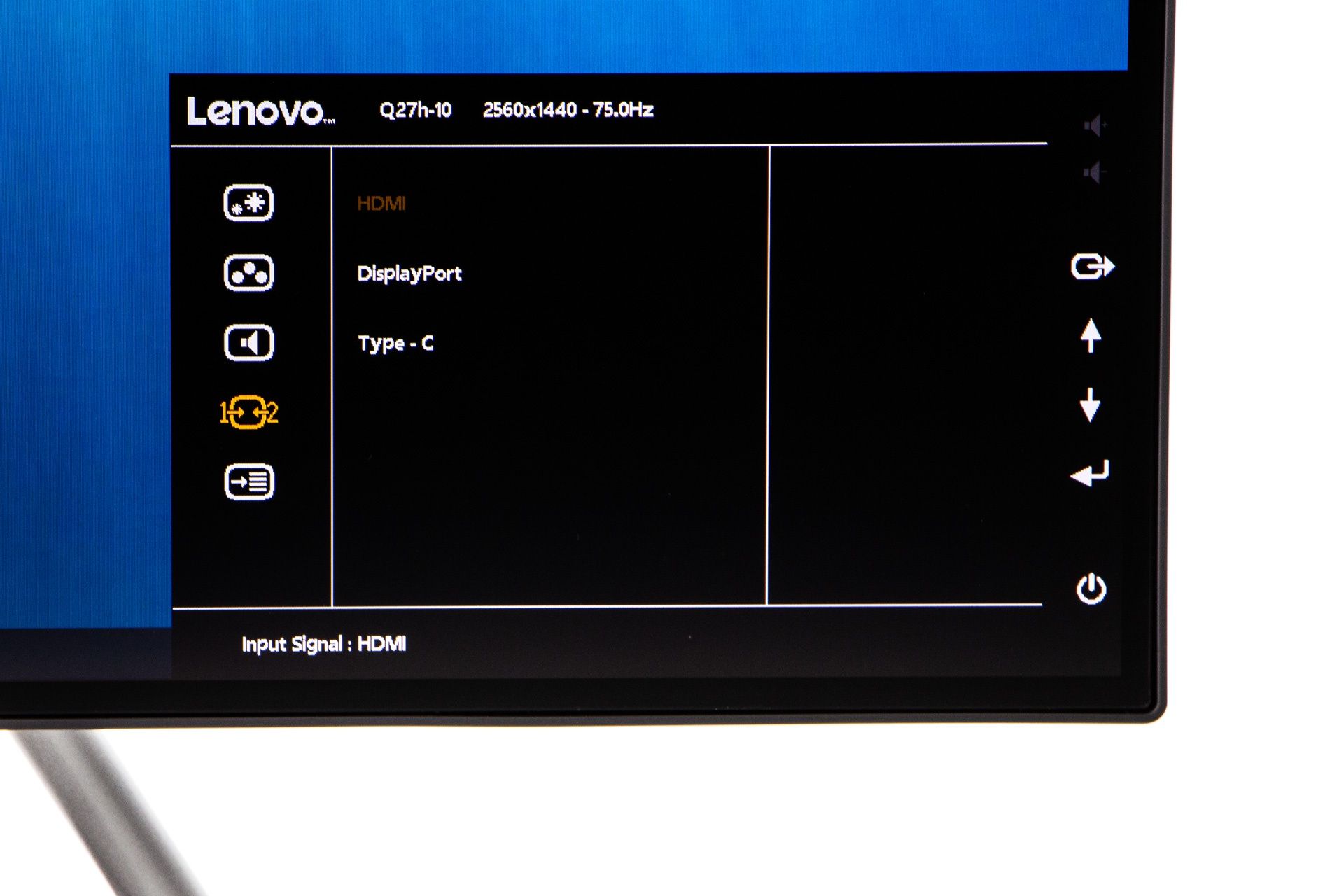 Lenovo Q27H-10 - menu źródła