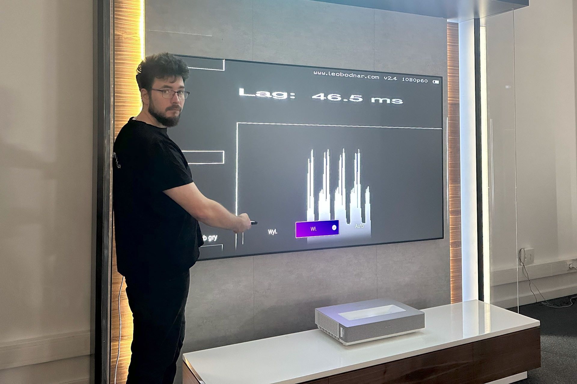 Hisense Laser TV 4K 100L5H - pomiar input lag