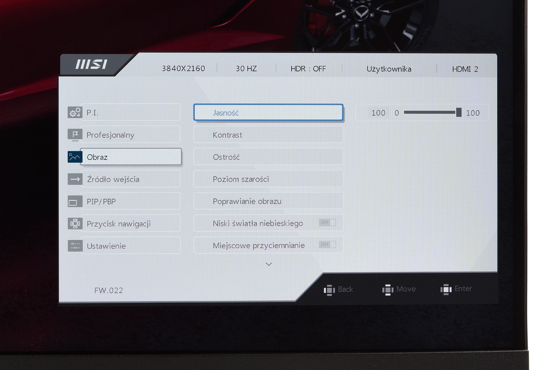 MSI Summit MS321UP - OSD 2