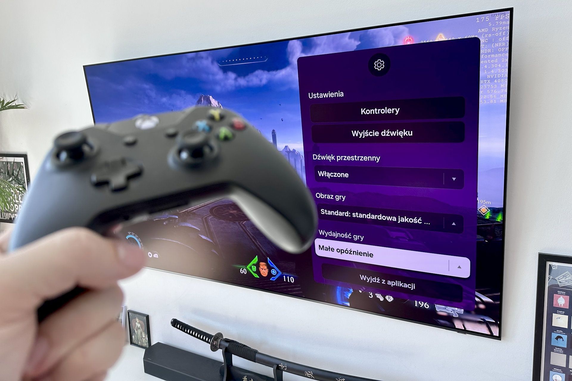 Testy opóźnień z NVIDIA LDAT - ustawienia telewizora